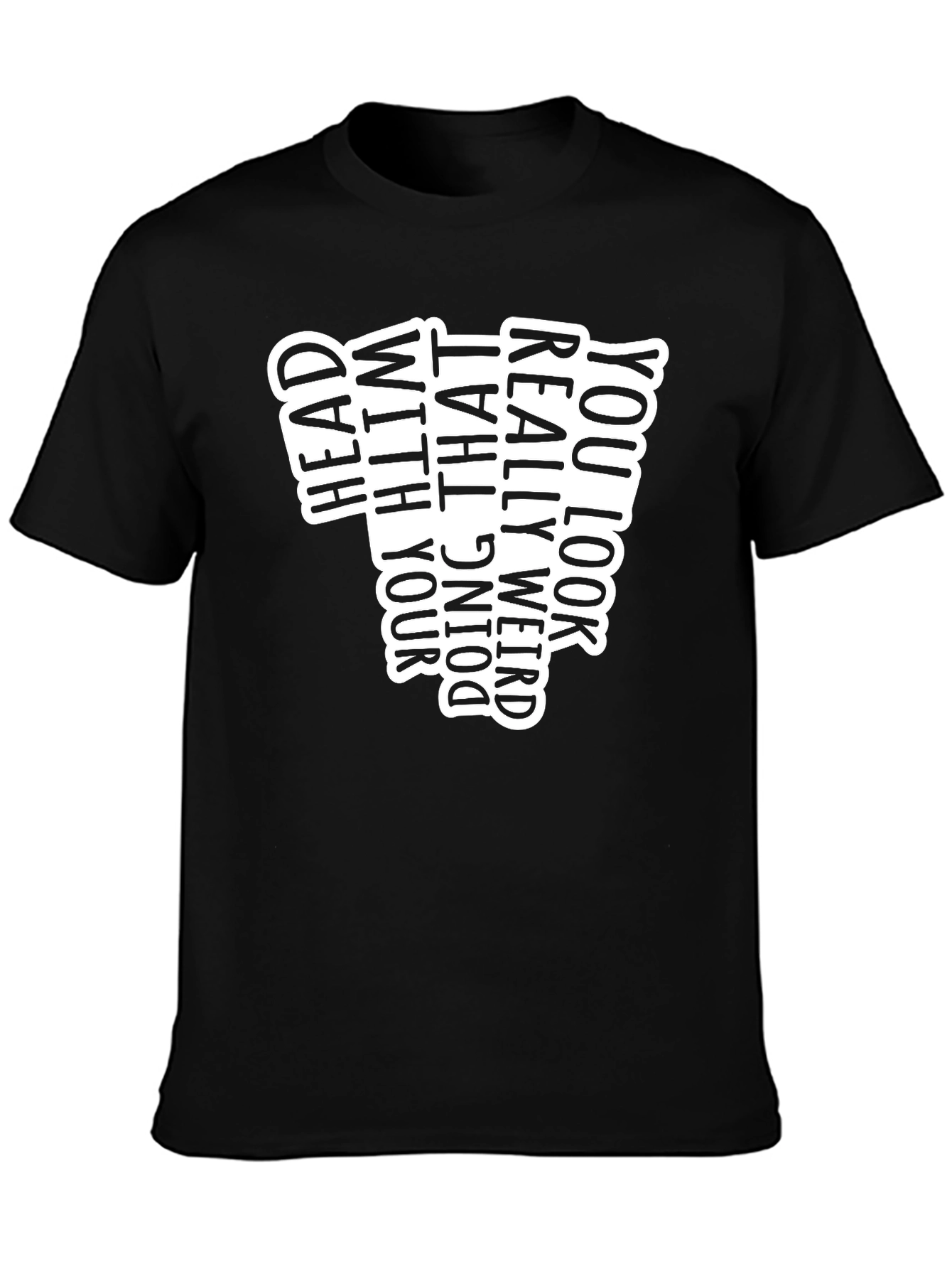 Black Funny 'Doing That' Black Graphic Tee view 3