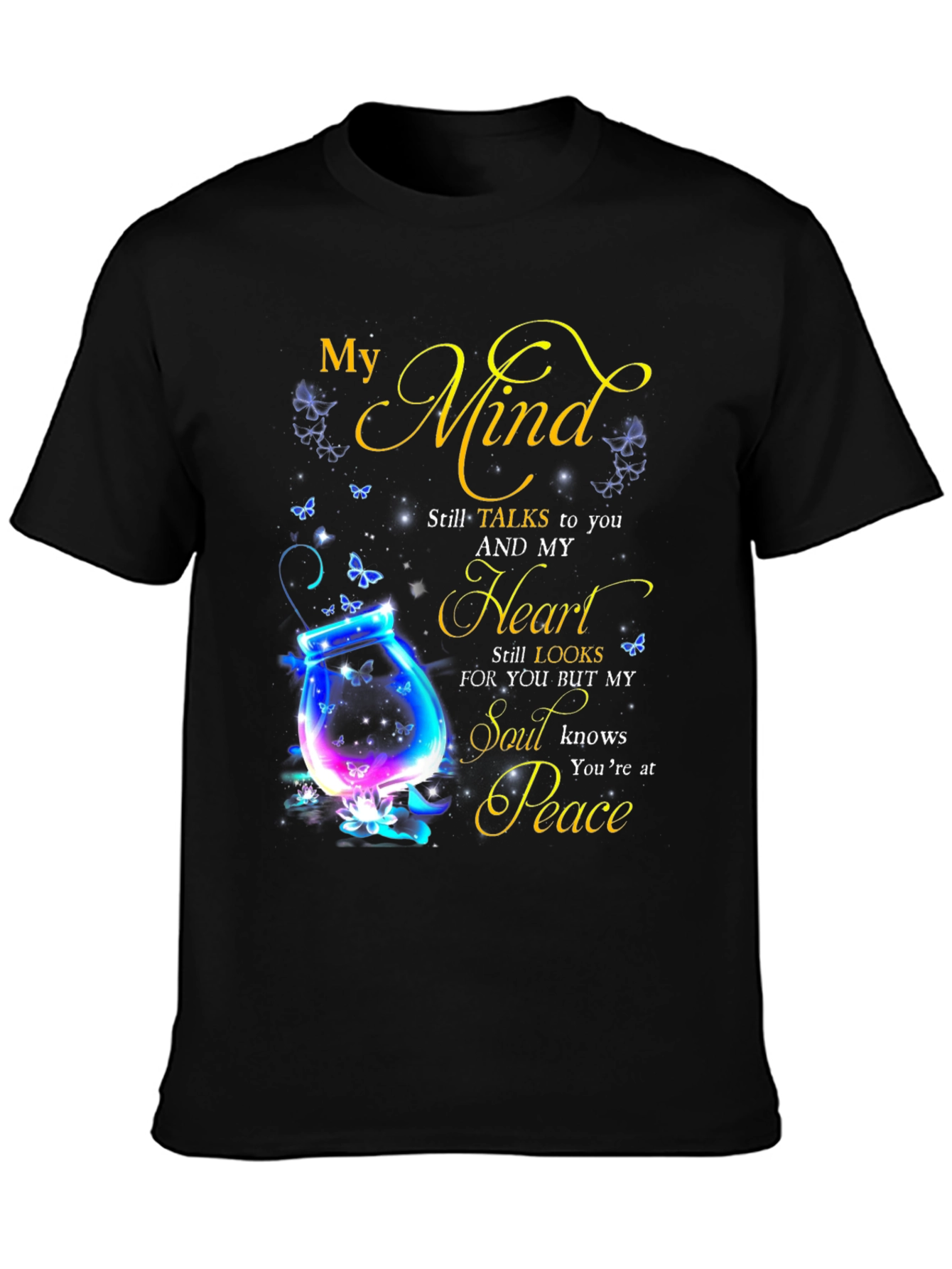 Black My Mind Still Talks to You T-Shirt view 3