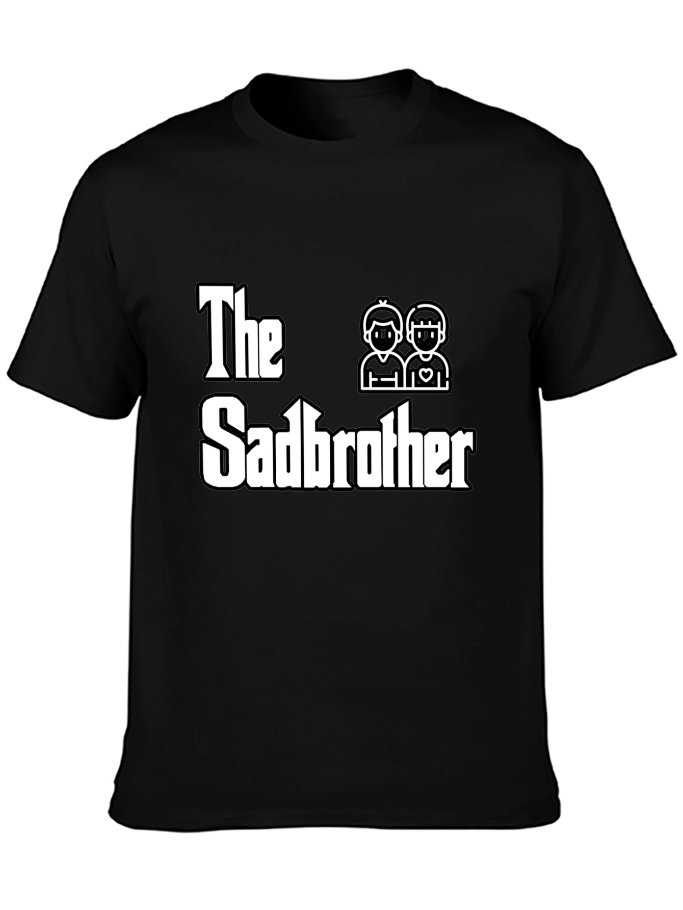 Black The Sadbrother T-Shirt - Novelty Graphic Tee view 3