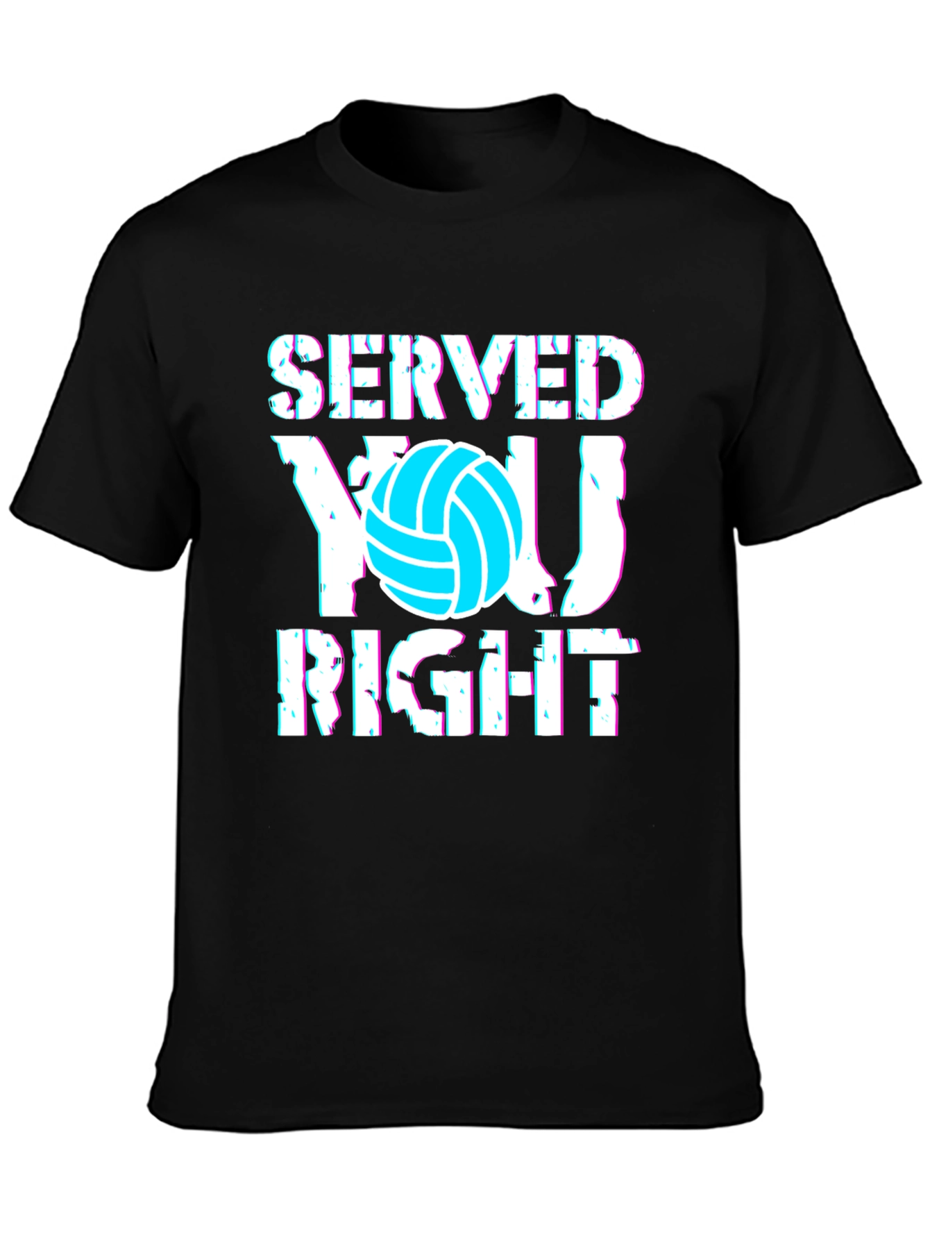 Black Served You Right Volleyball Graphic Tee view 3