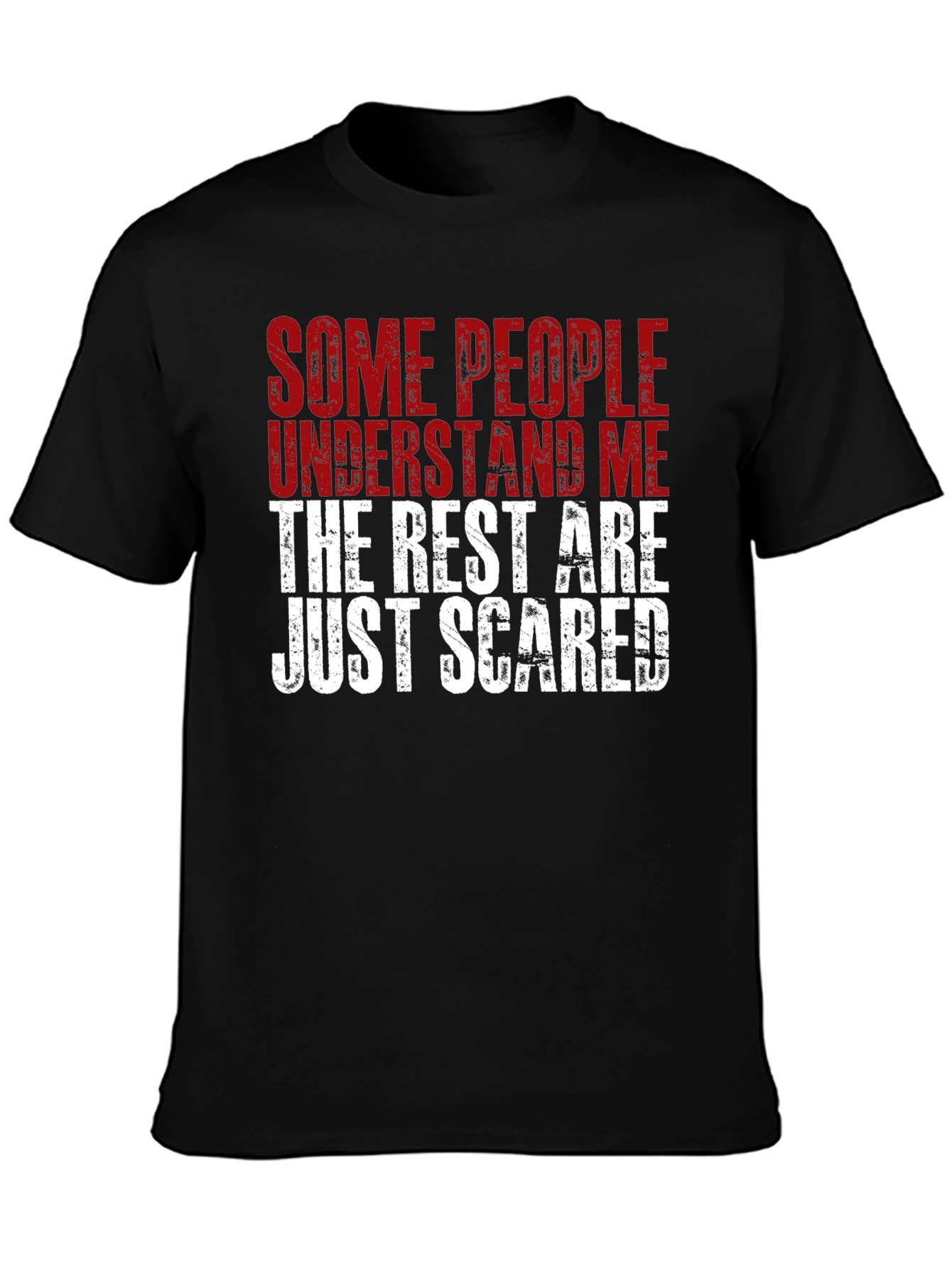 Black Funny Statement Graphic T-Shirt - Some People Understand Me view 3