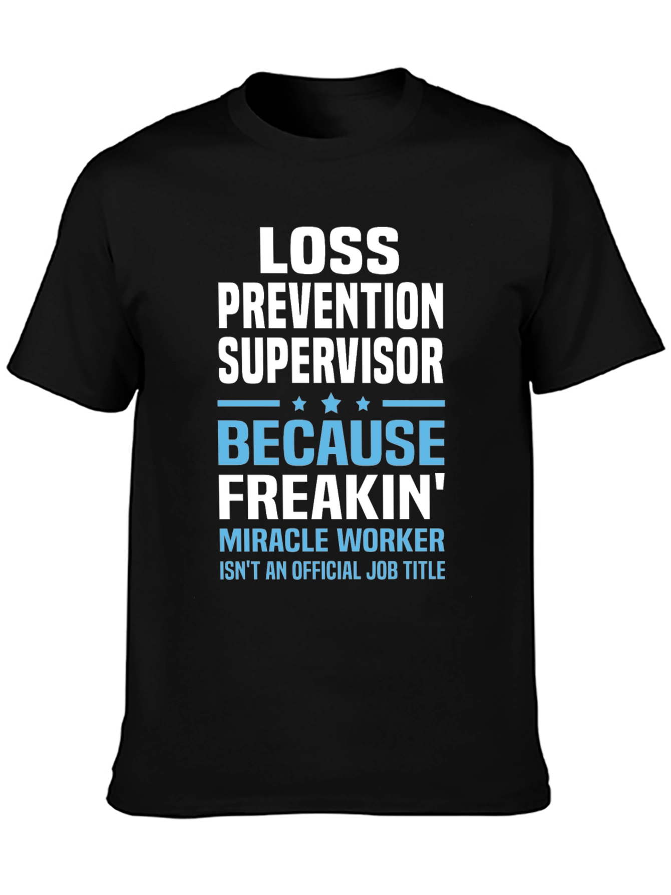 Black Loss Prevention Supervisor Graphic Tee view 3