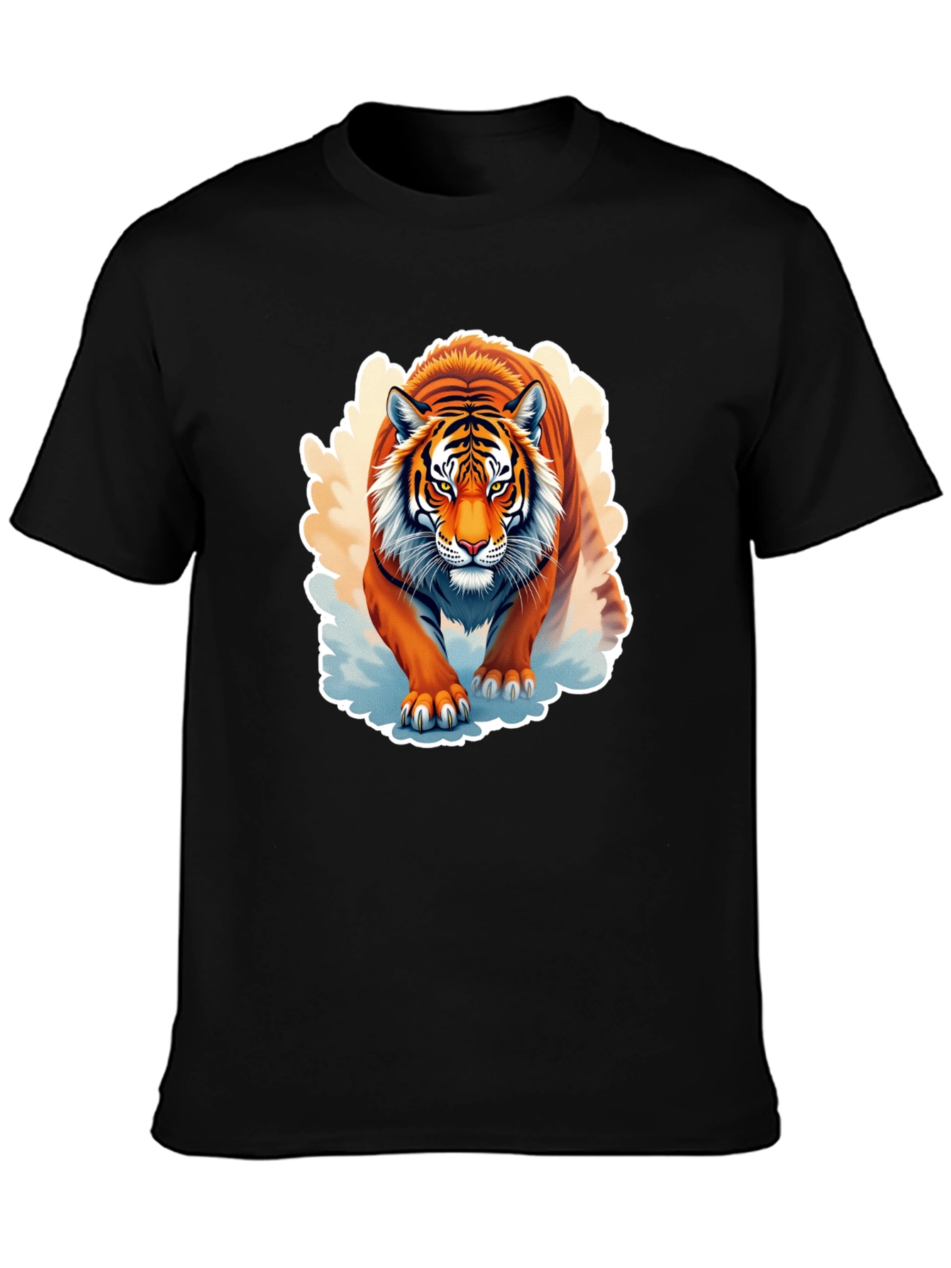 Black Tiger Graphic T-Shirt - Fierce Animal Design view 3