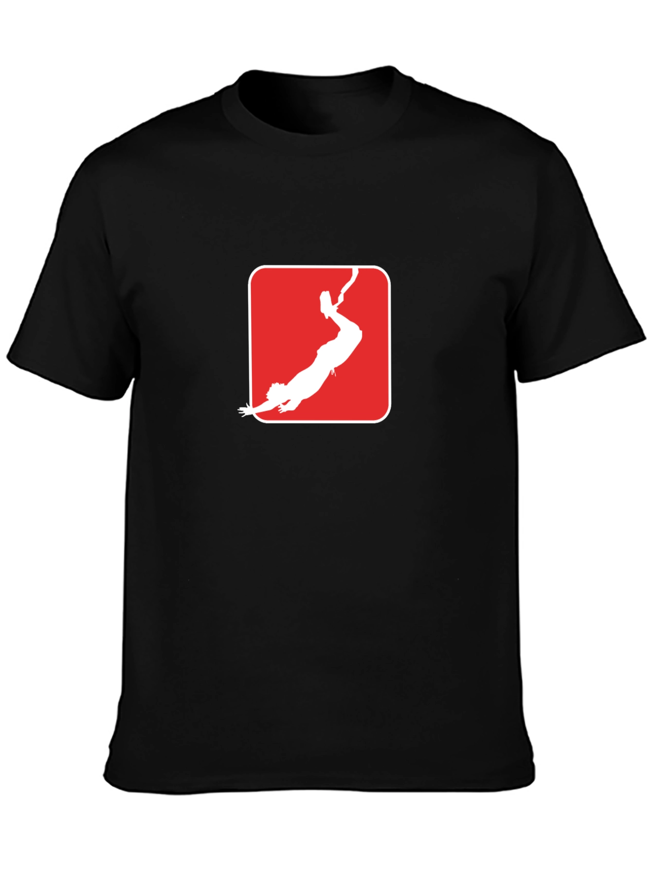 Black Red Bungee Jumper Graphic T-Shirt view 3