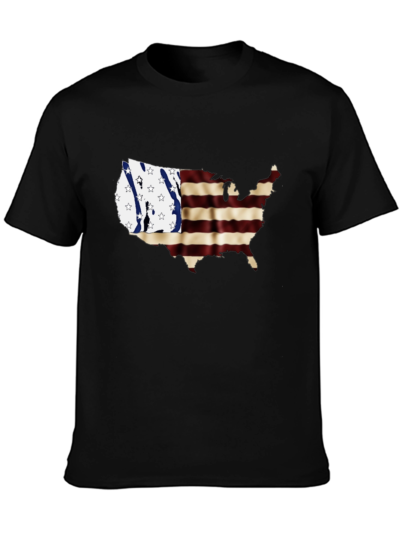 USA Map Flag Graphic Tee - 3