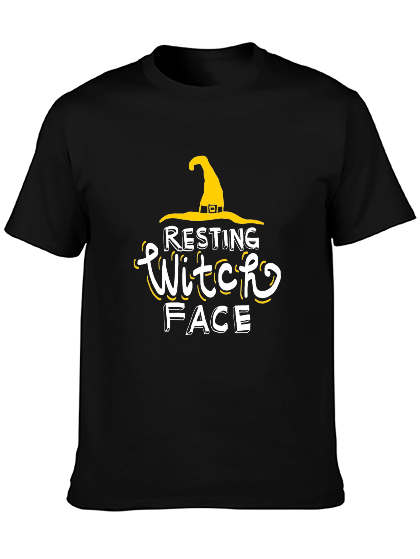 Resting Witch Face Halloween Tee - 3