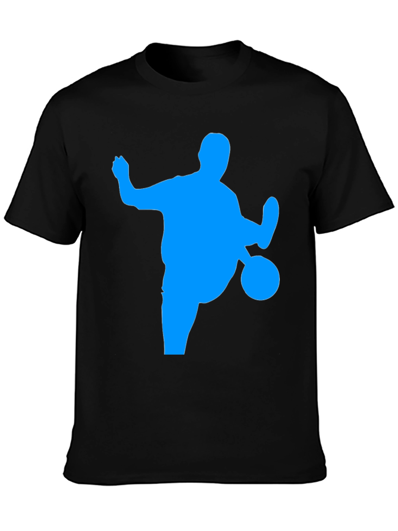 Black Soccer Silhouette Graphic Tee - Black view 3