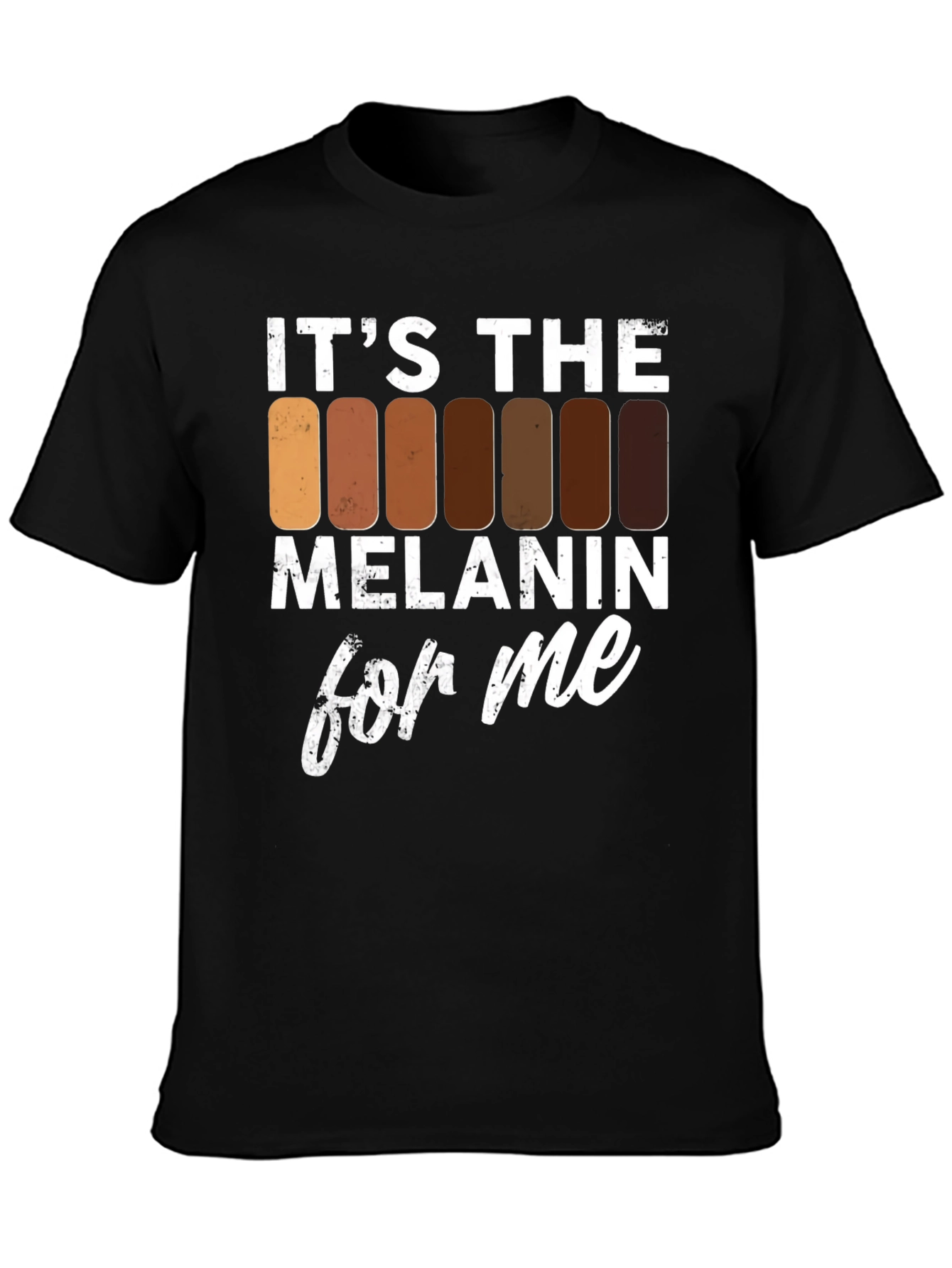 Black It's The Melanin For Me T-Shirt view 3