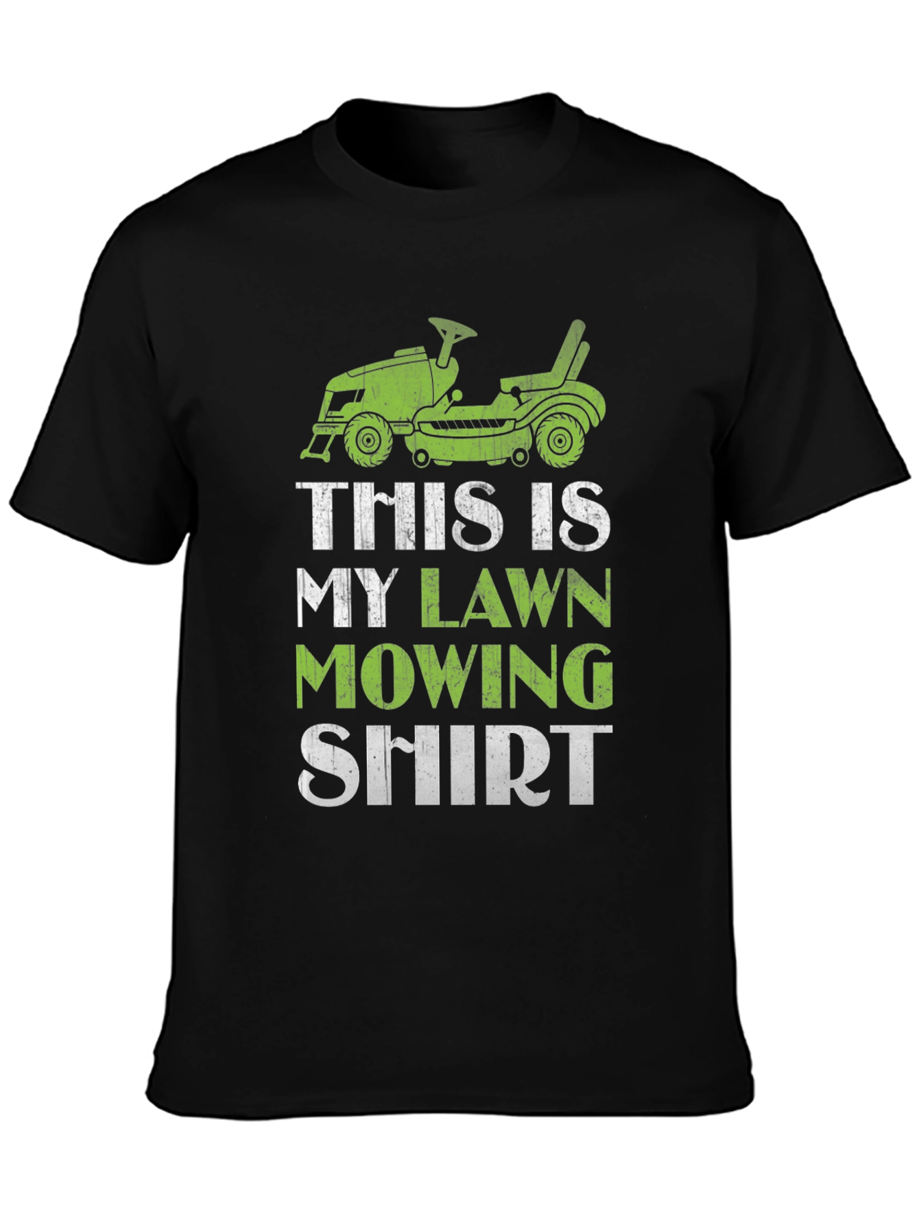Black Lawn Mowing Shirt - Funny Gardener T-Shirt view 3