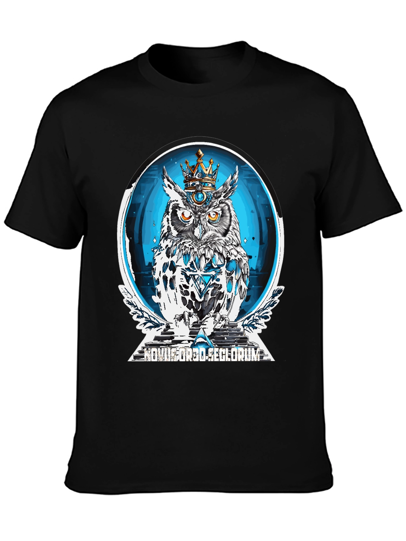 Black Crowned Owl Graphic Tee - New World Order view 3