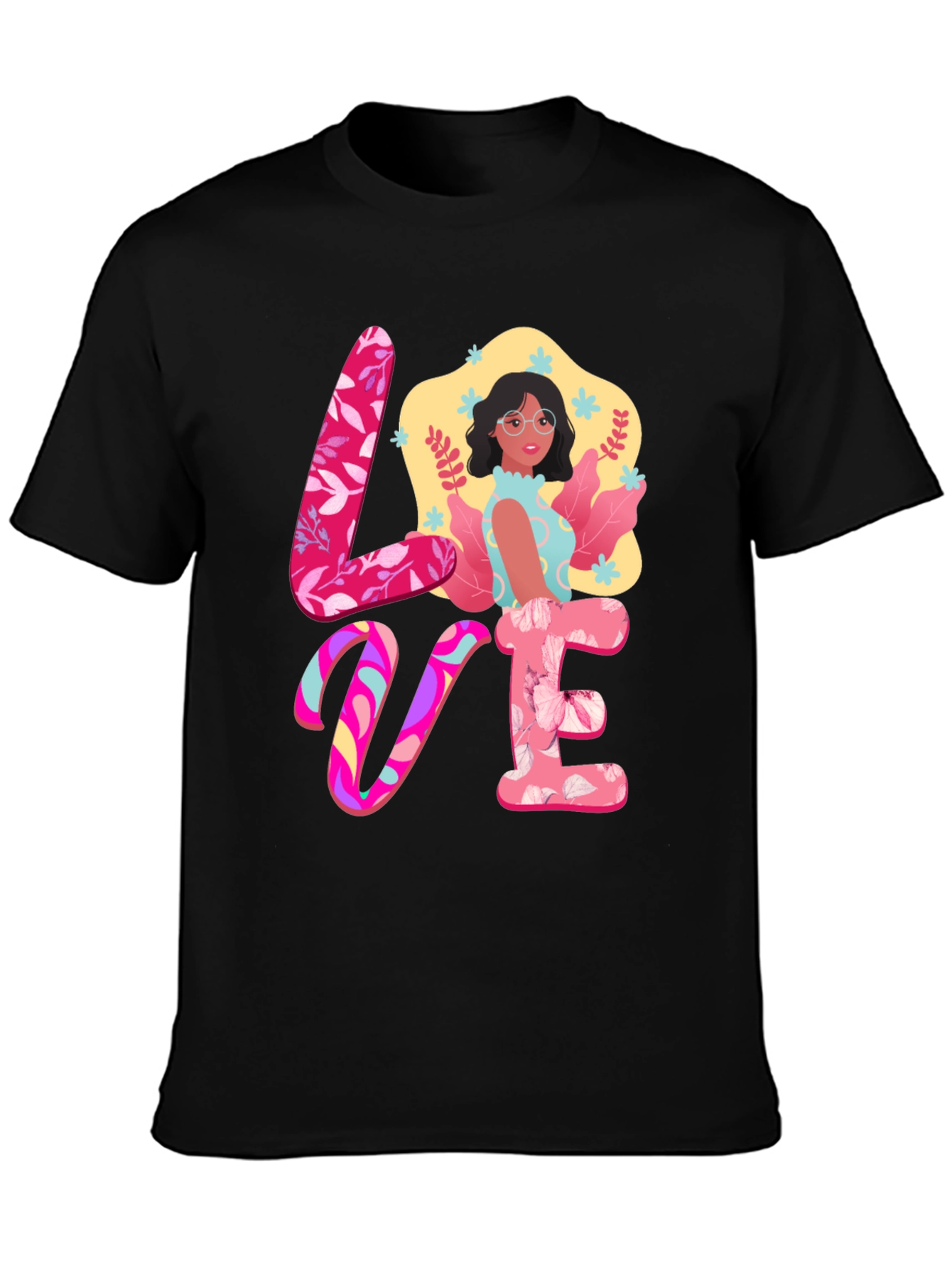 Black Love Graphic Print Tee view 3