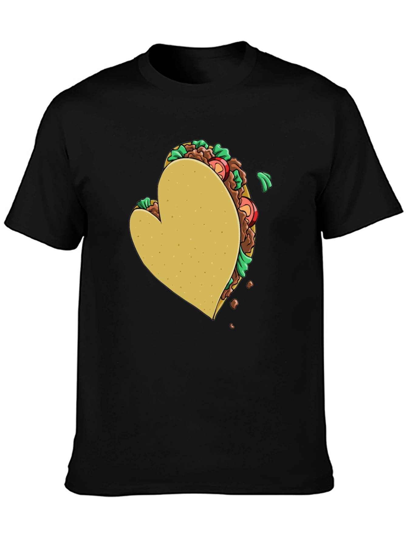 Black Heart Taco Graphic T-Shirt view 3