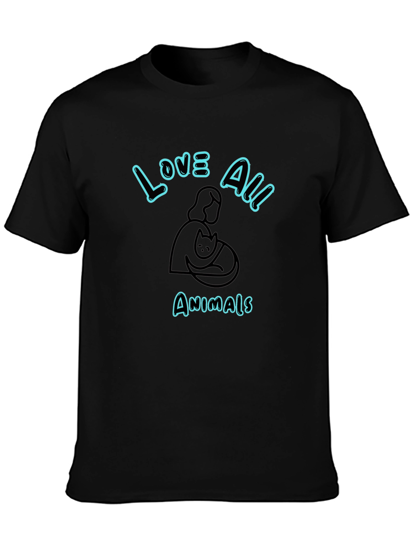Black Love All Animals Graphic Tee - Unisex view 3