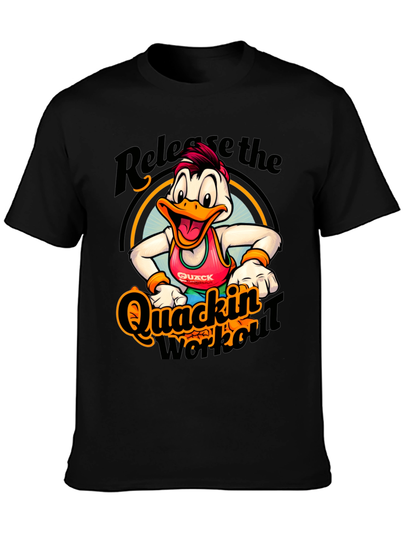 Black Quackin' Workout T-Shirt - Release the Quack! view 3