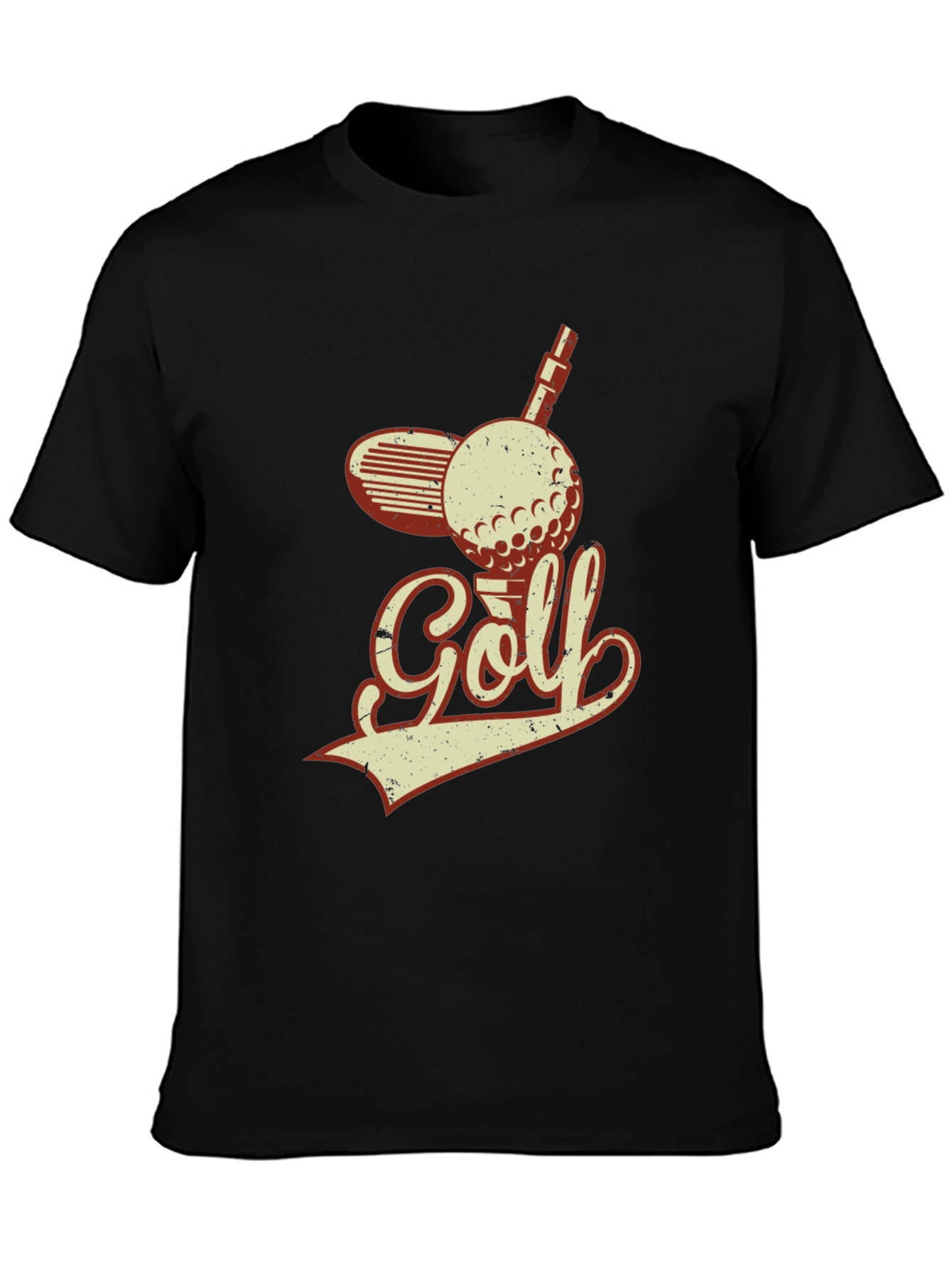 Vintage Golf T-Shirt - Retro Golf Ball and Club Design - 3