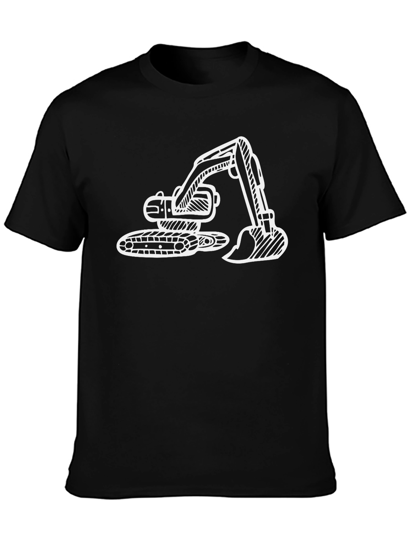 Excavator Graphic Tee - Construction Vehicle Design - 3