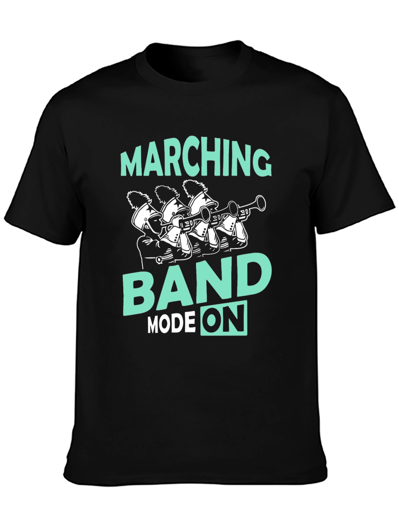 Black Marching Band Mode On T-Shirt view 3