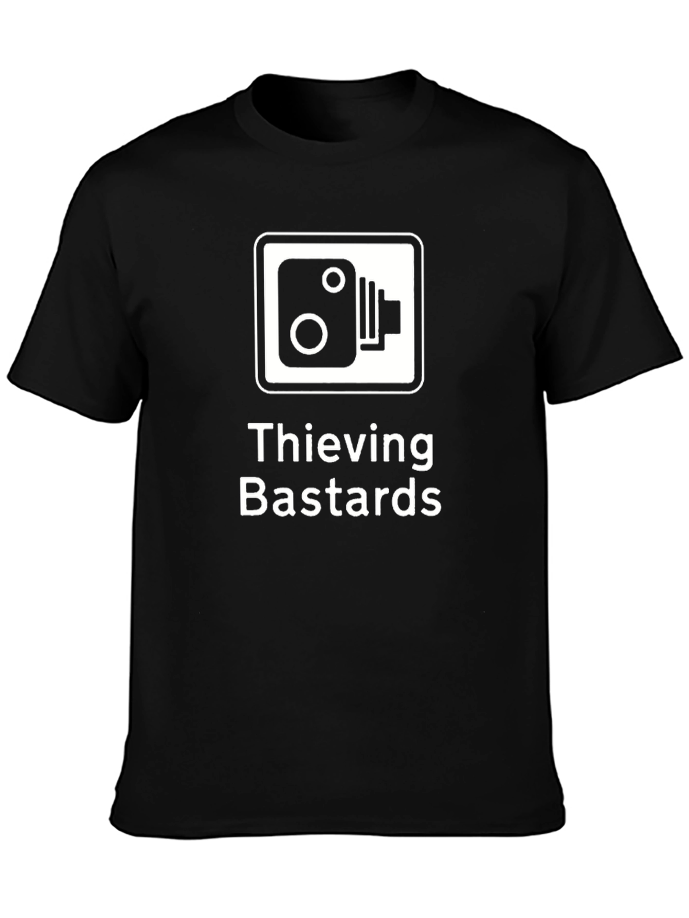 Black Thieving Bastards Graphic Tee - Black Cotton T-Shirt view 3
