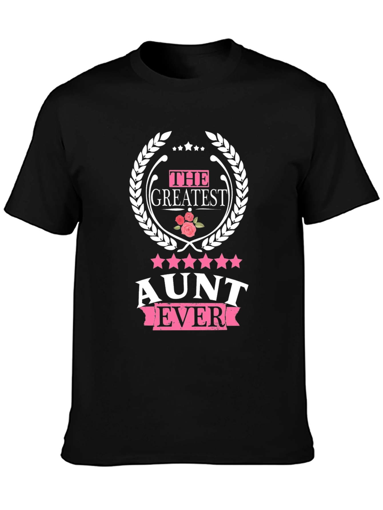 Black Greatest Aunt Ever Black T-Shirt view 3