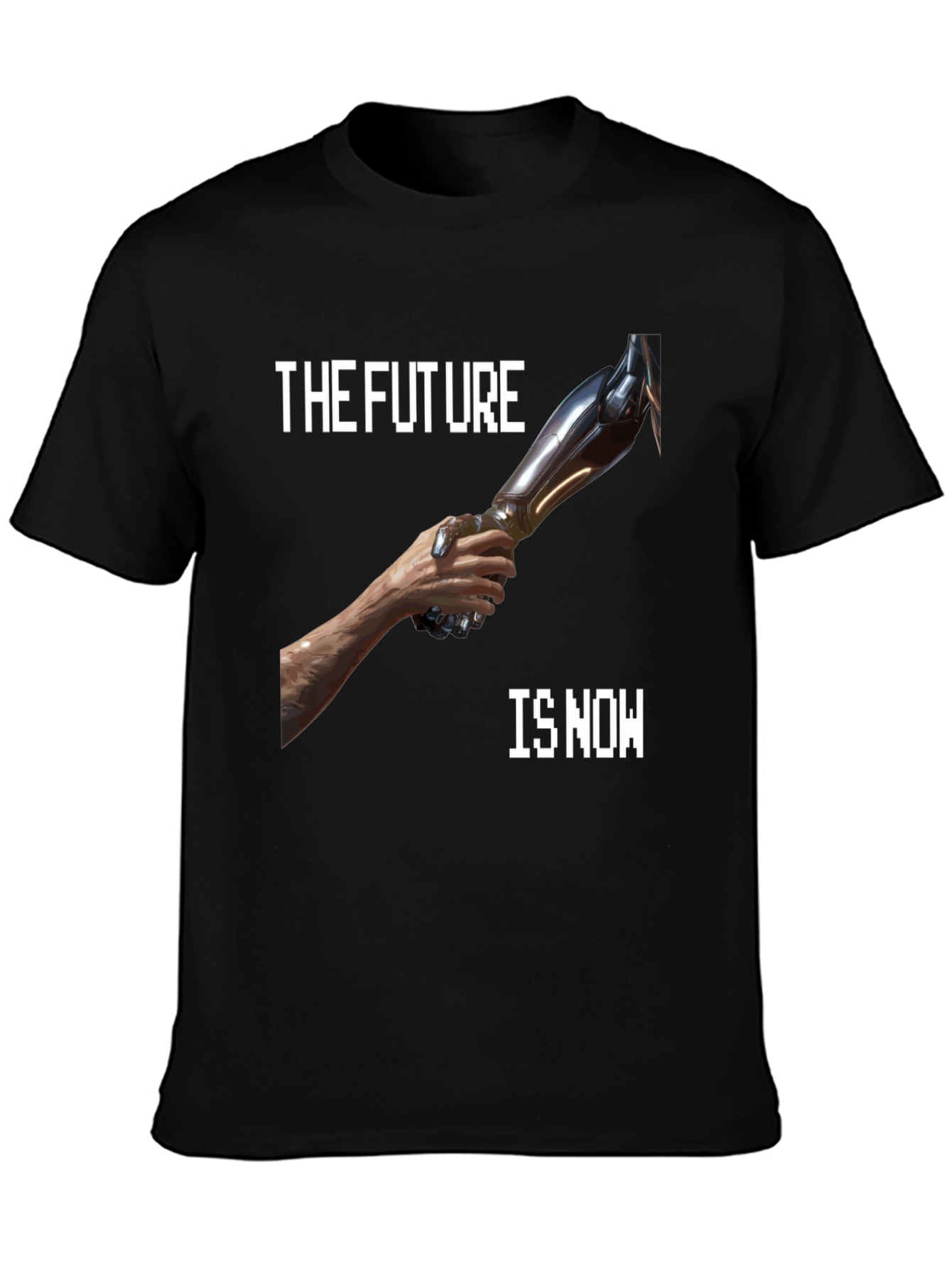 Black The Future is Now T-Shirt view 3