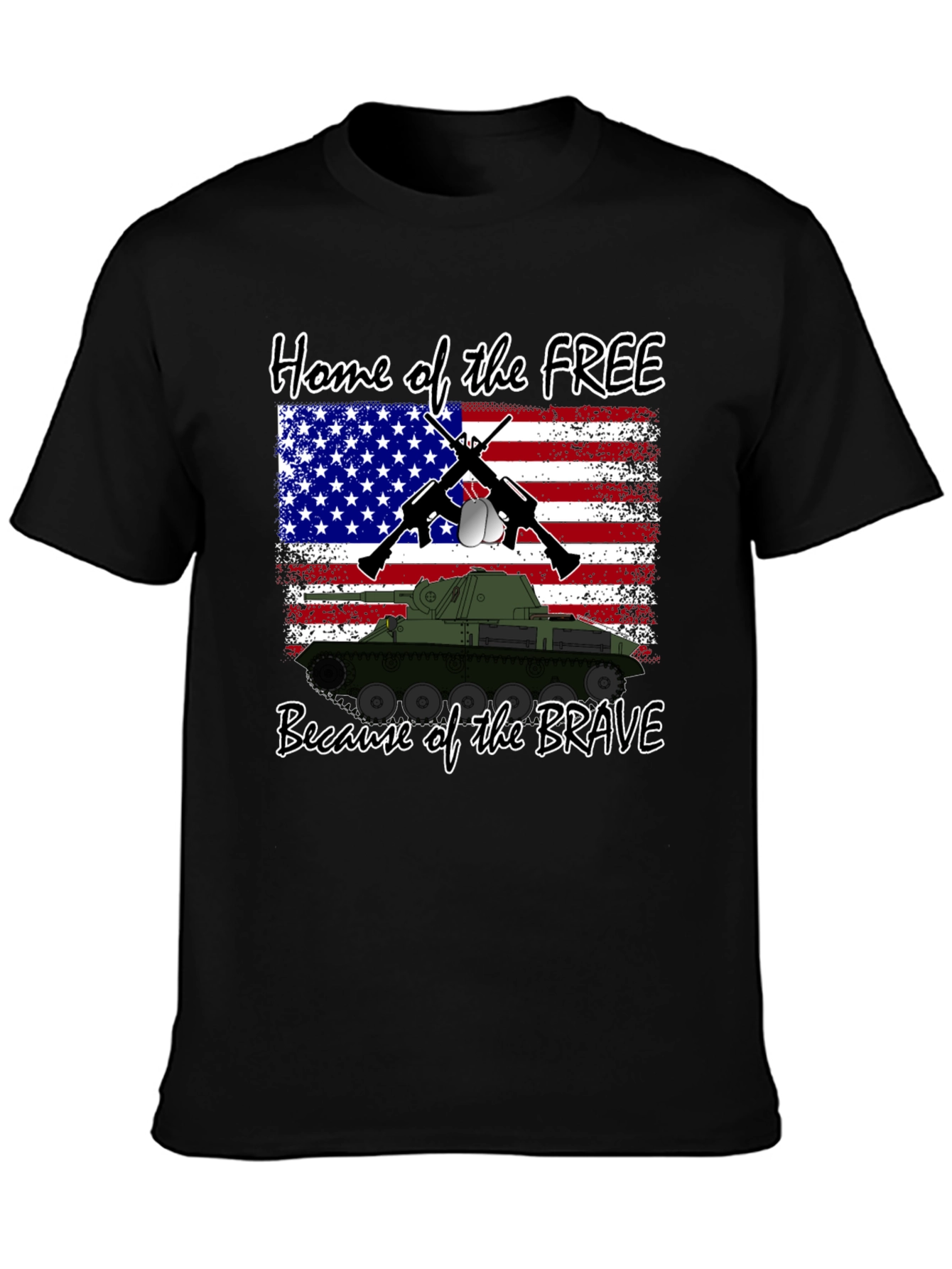 Black Home of the Free T-Shirt view 3