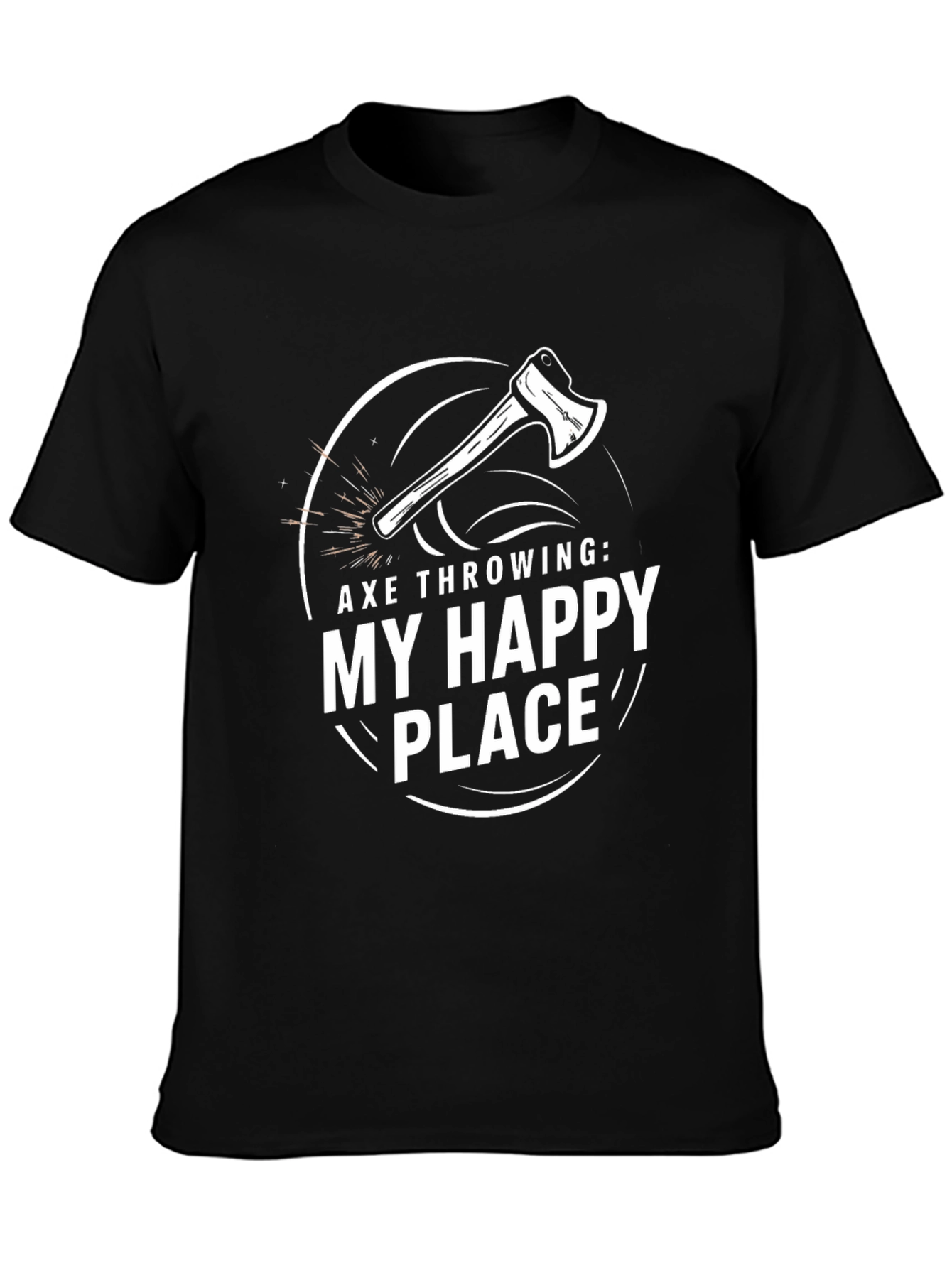 Black Axe Throwing: My Happy Place Graphic T-Shirt view 3
