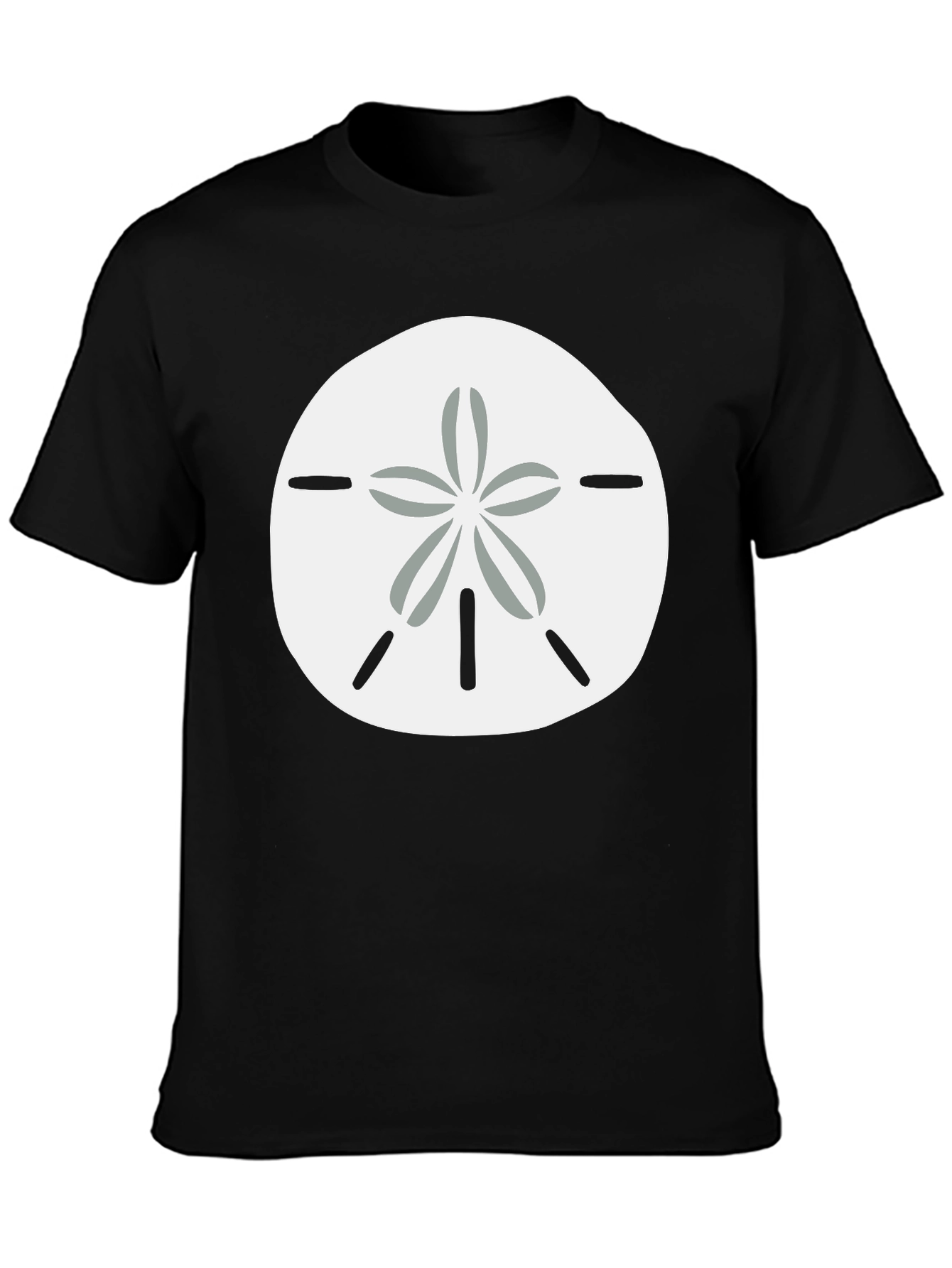Black Sand Dollar Graphic Tee - Coastal Casual view 3