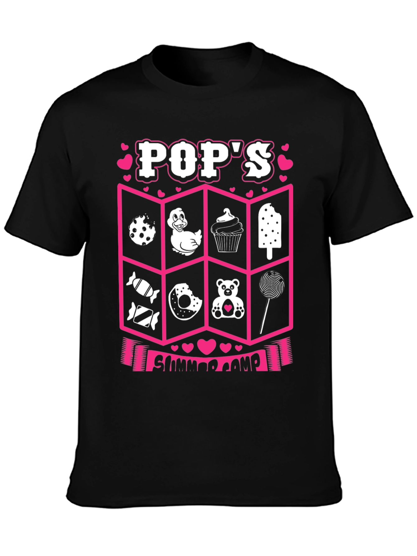 Black Pop's Summer Camp Black T-Shirt view 3