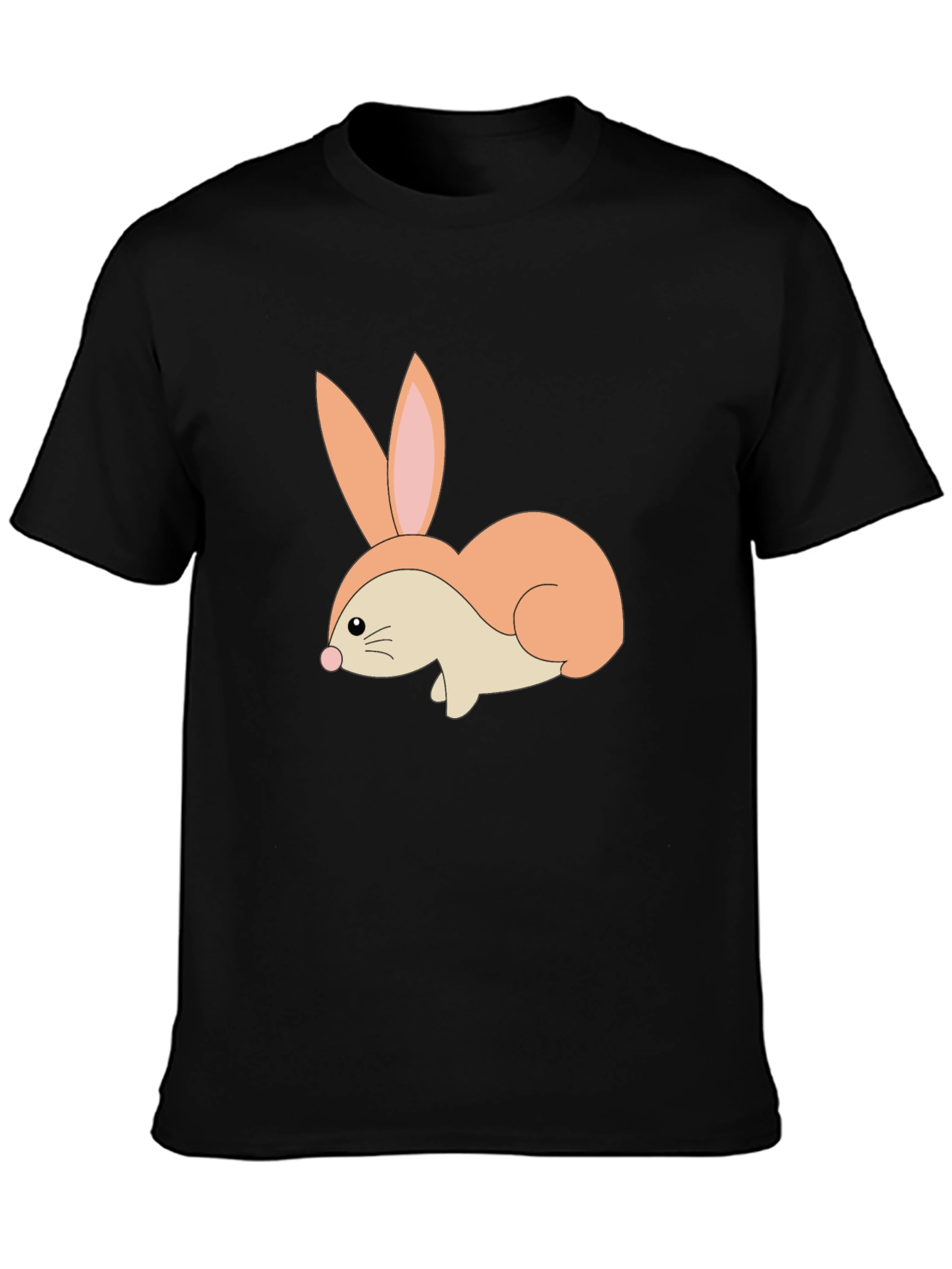 Black Bunny Graphic Tee - Soft Cotton Blend view 3