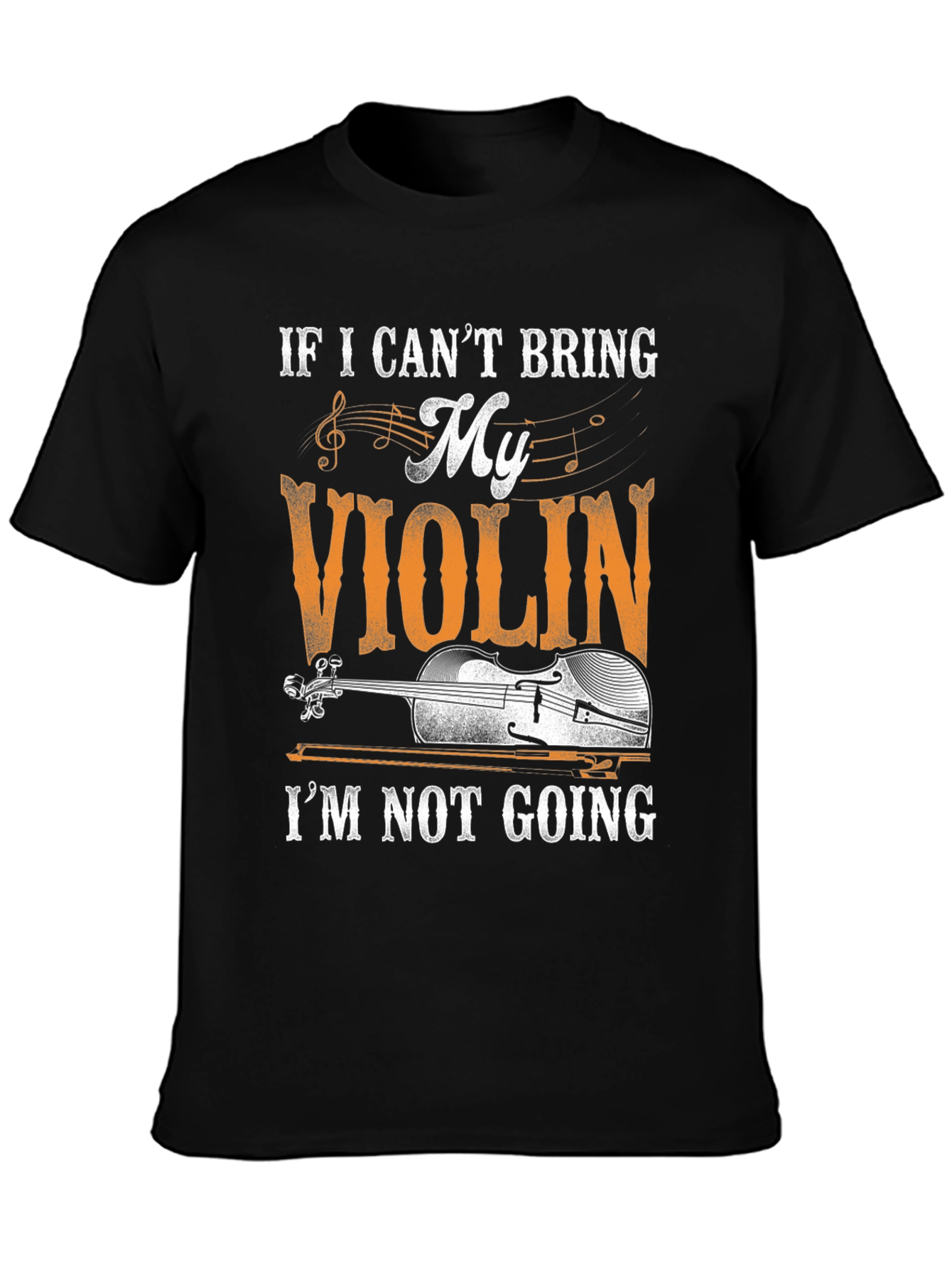 Black Violin Lover Graphic T-Shirt - Music Gift view 3