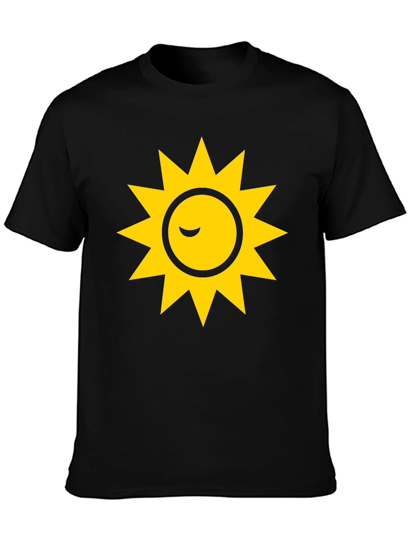 Black Sleepy Sun Graphic Black T-Shirt view 3