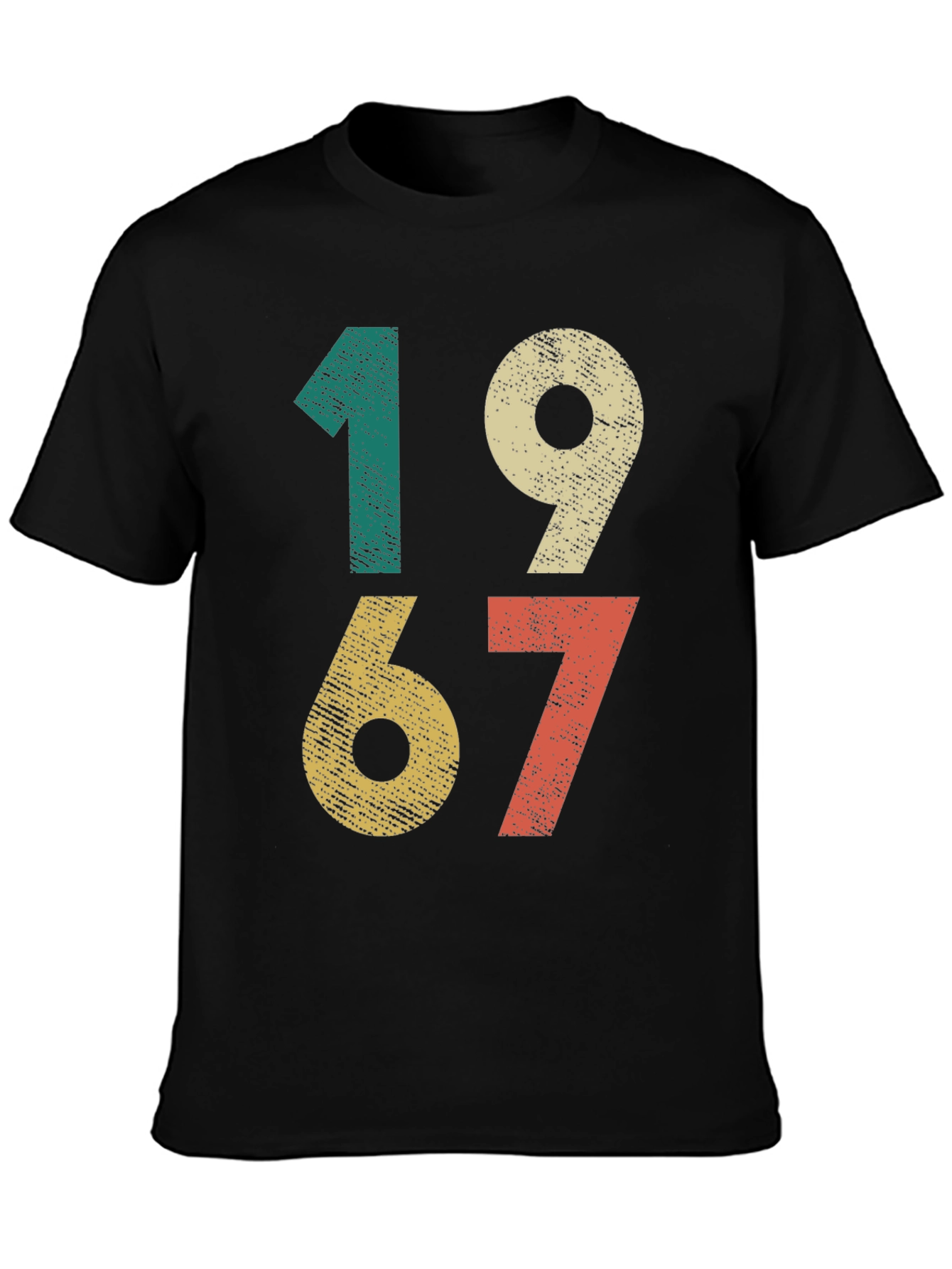 Black Vintage 1967 T-Shirt - Retro Birthday Gift view 3