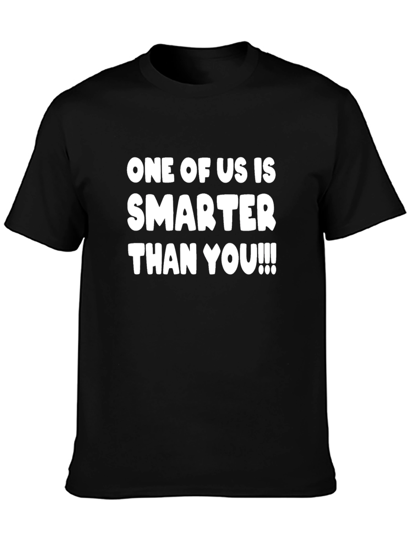 Black Funny Smarter Than You Graphic Tee - Black Cotton T-Shirt view 3