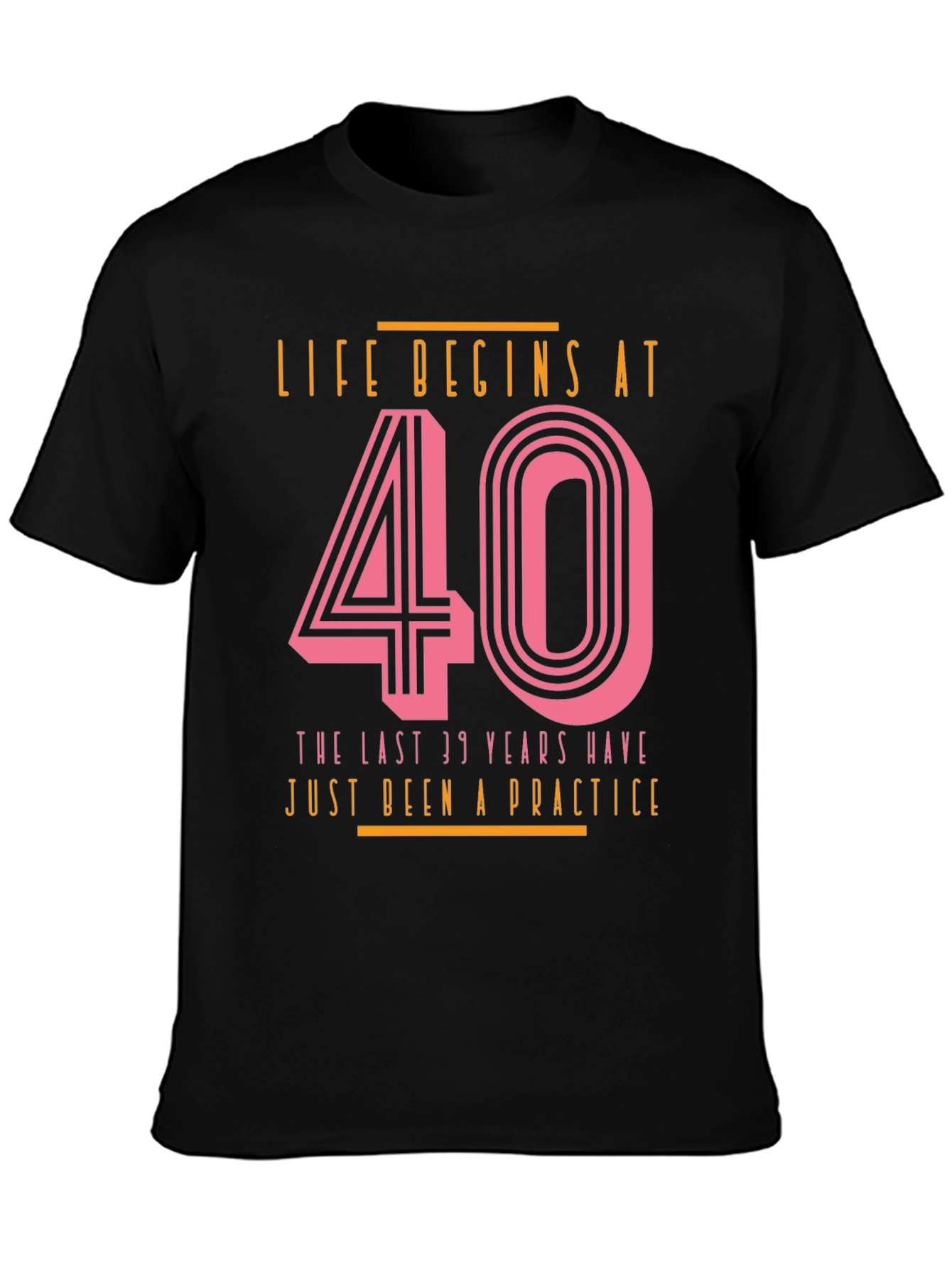 Black Life Begins at 40 T-Shirt view 3