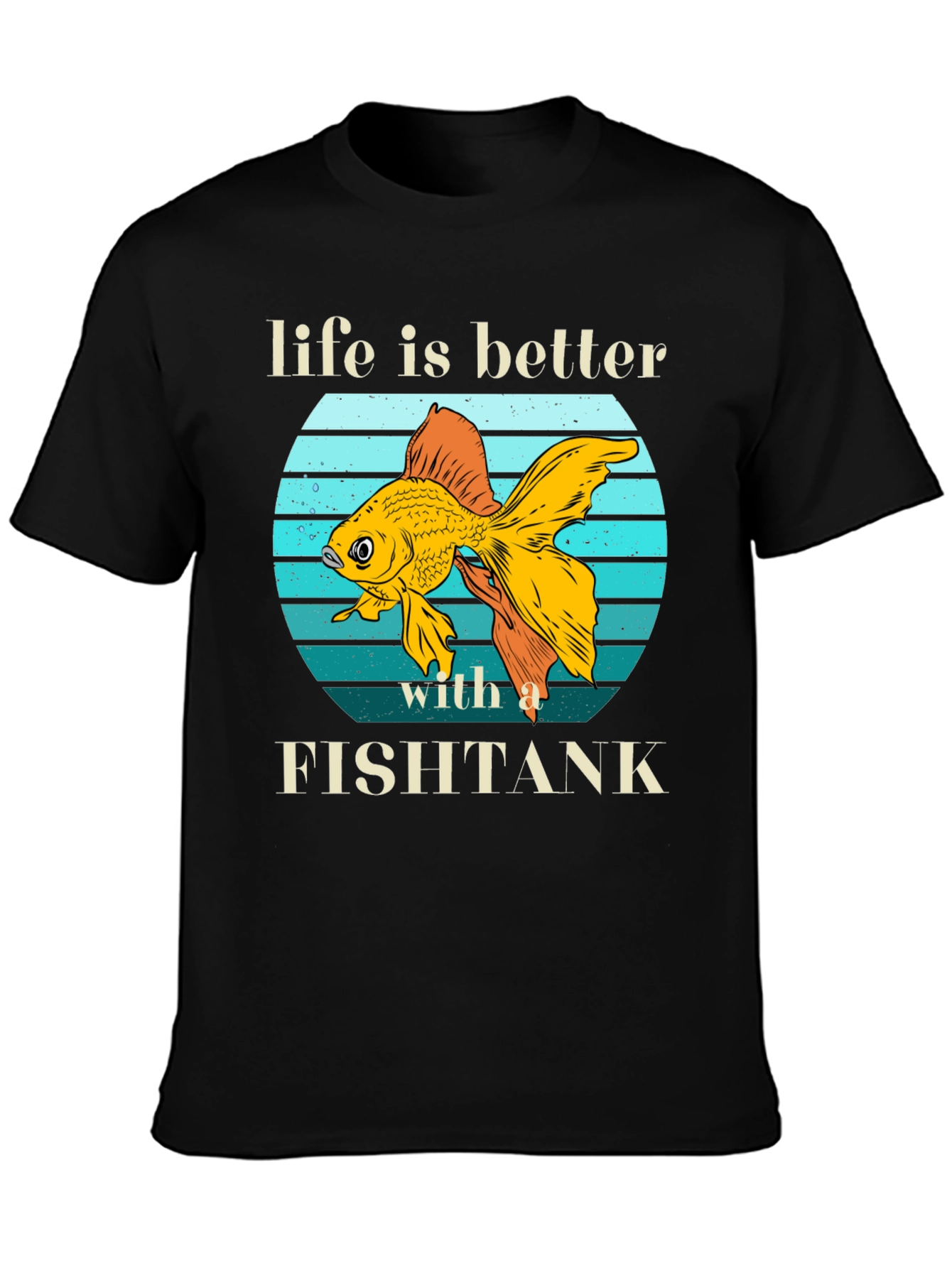 Black Life is Better with a Fishtank T-Shirt view 3