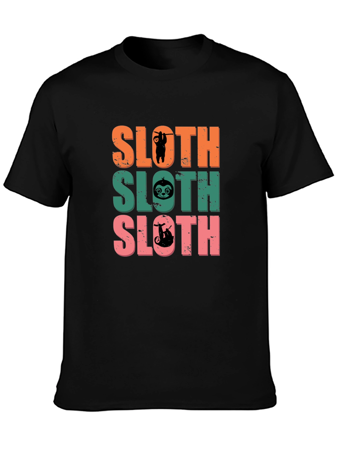 Black Sloth Graphic Print Tee - Fun & Quirky view 3