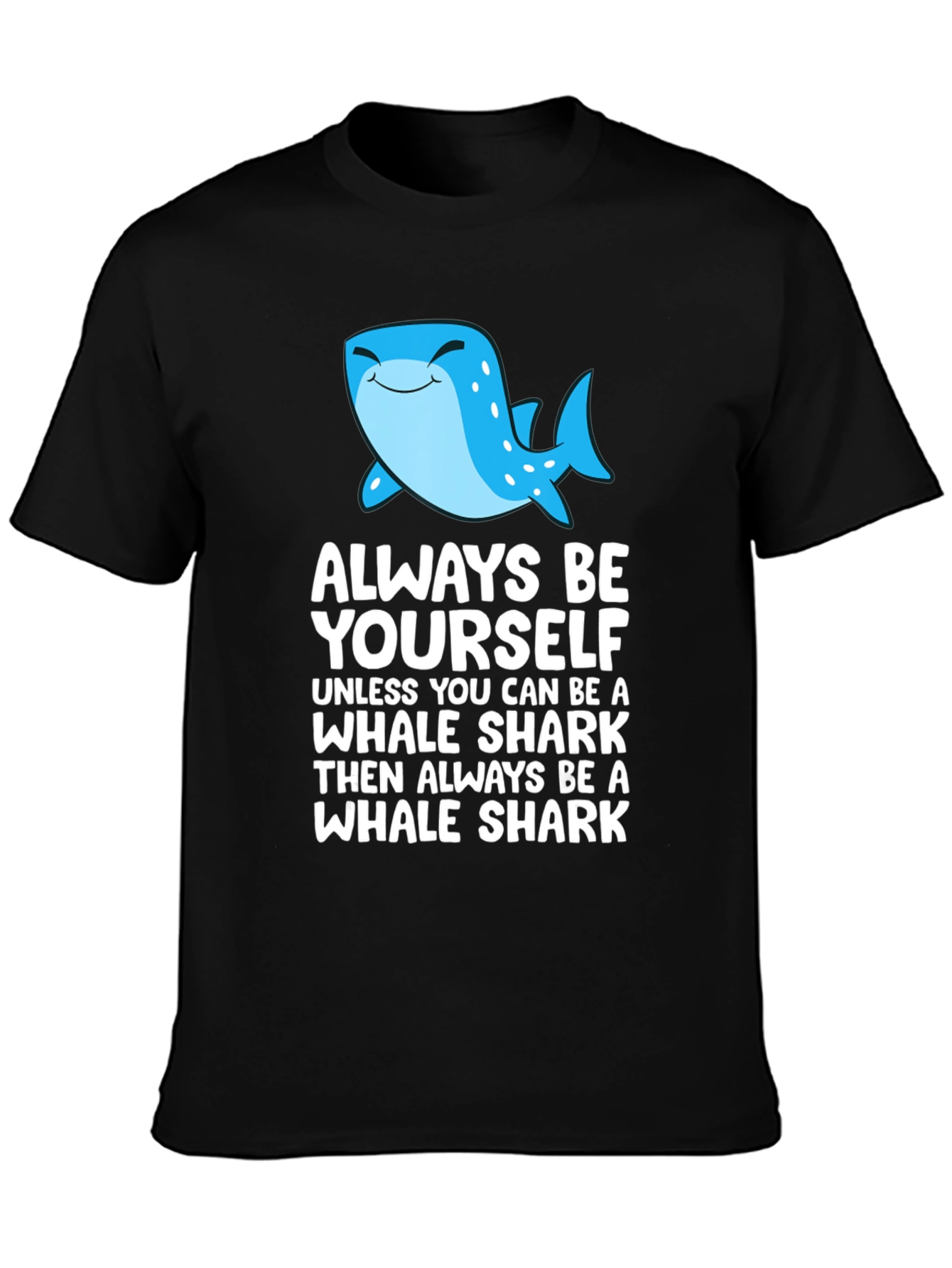 Black Whale Shark Graphic T-Shirt - Always Be Yourself Tee view 3