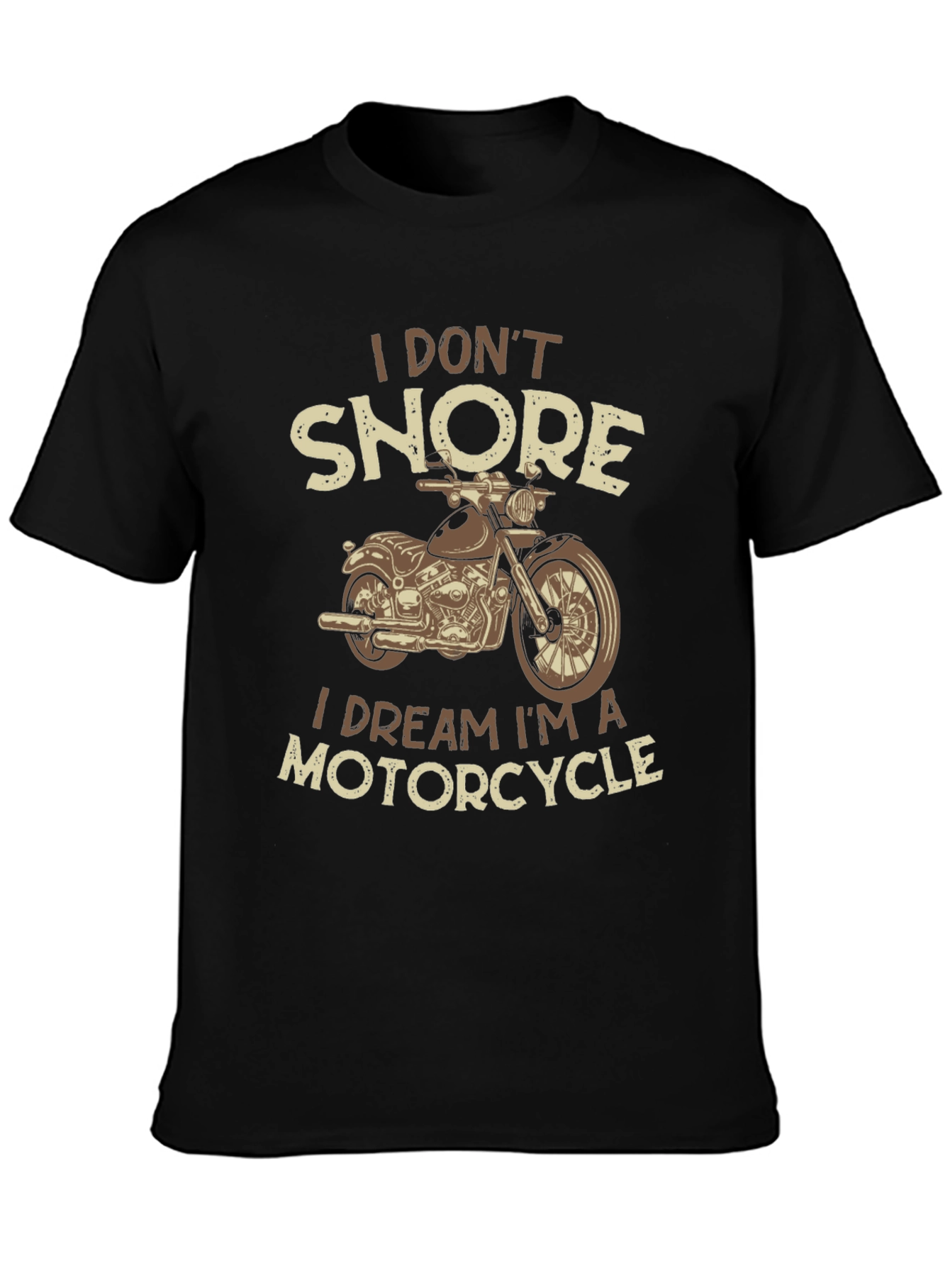 Black Motorcycle Dream T-Shirt - Funny Biker Tee view 3