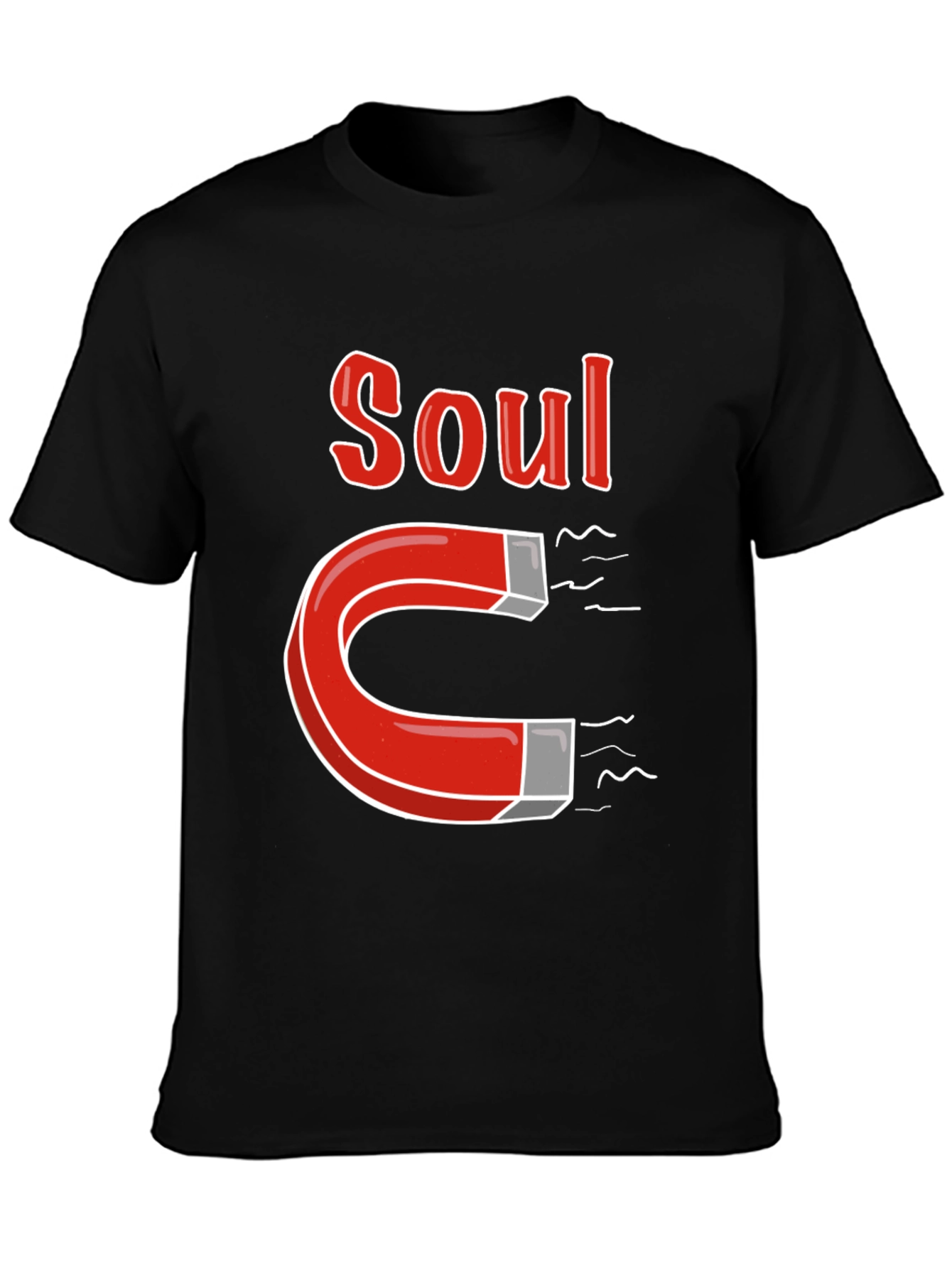 Black Soul Magnet Graphic T-Shirt - Black view 3