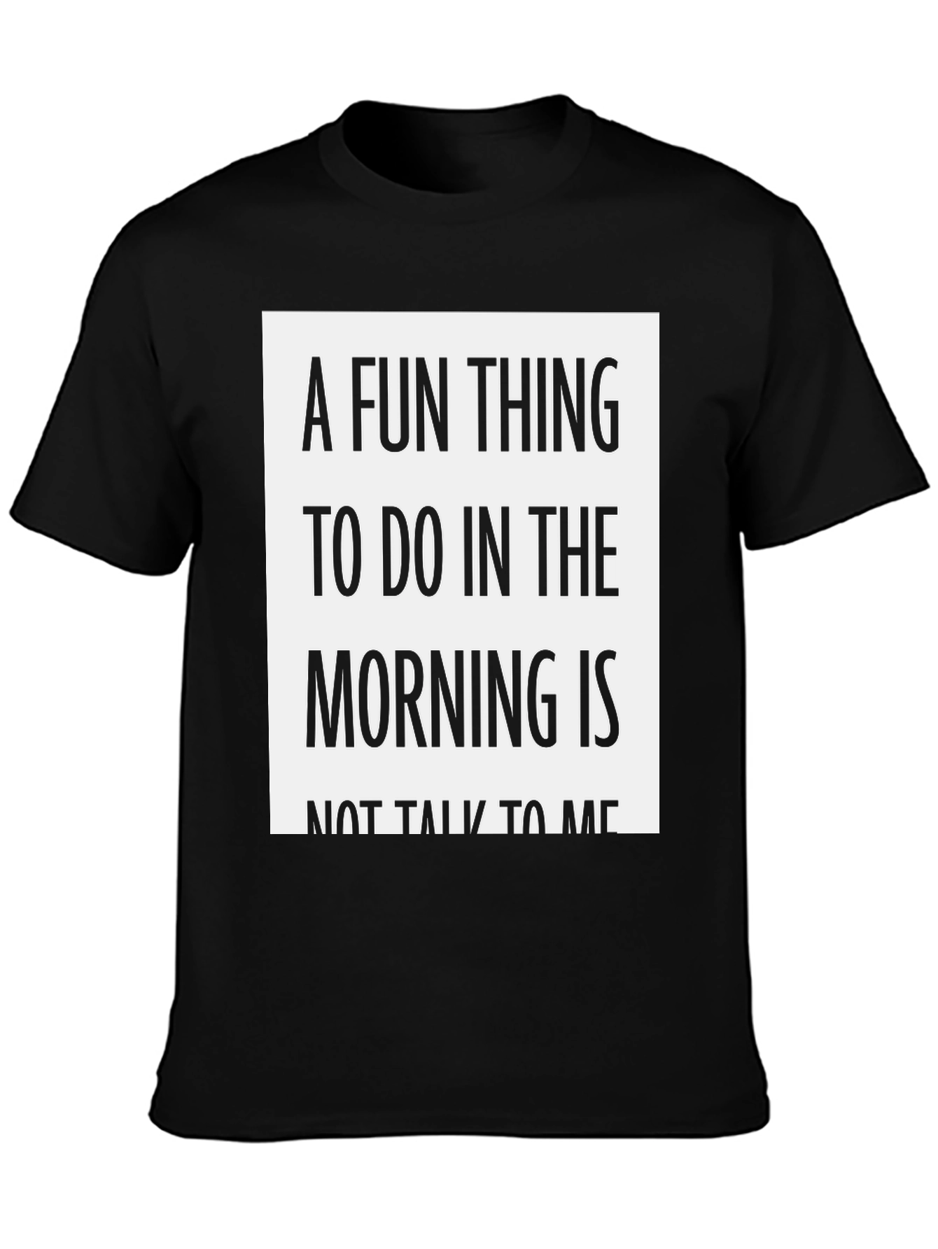 Black Funny Morning Person Tee - Introvert T-Shirt view 3