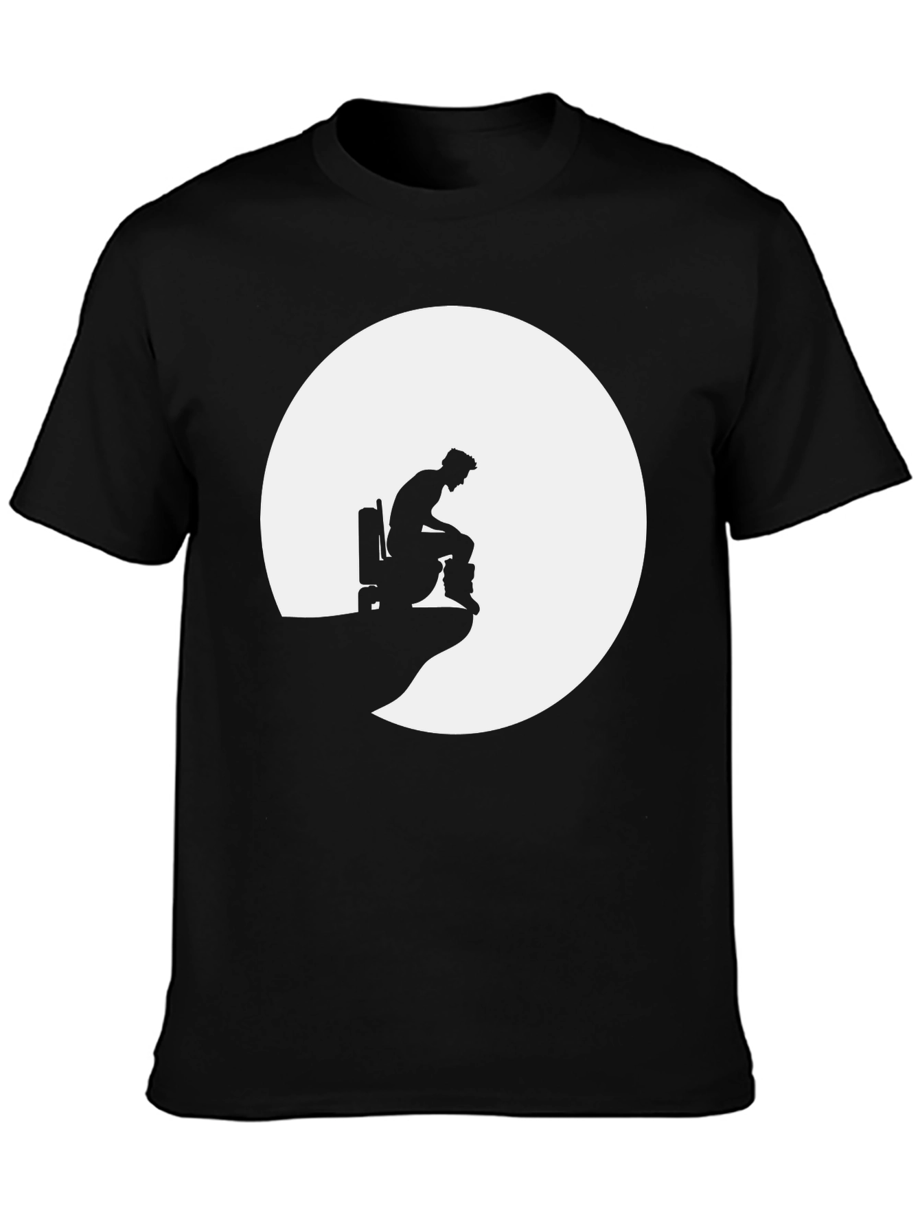 Black Man on the Moon Tee - Silhouette Graphic T-Shirt view 3