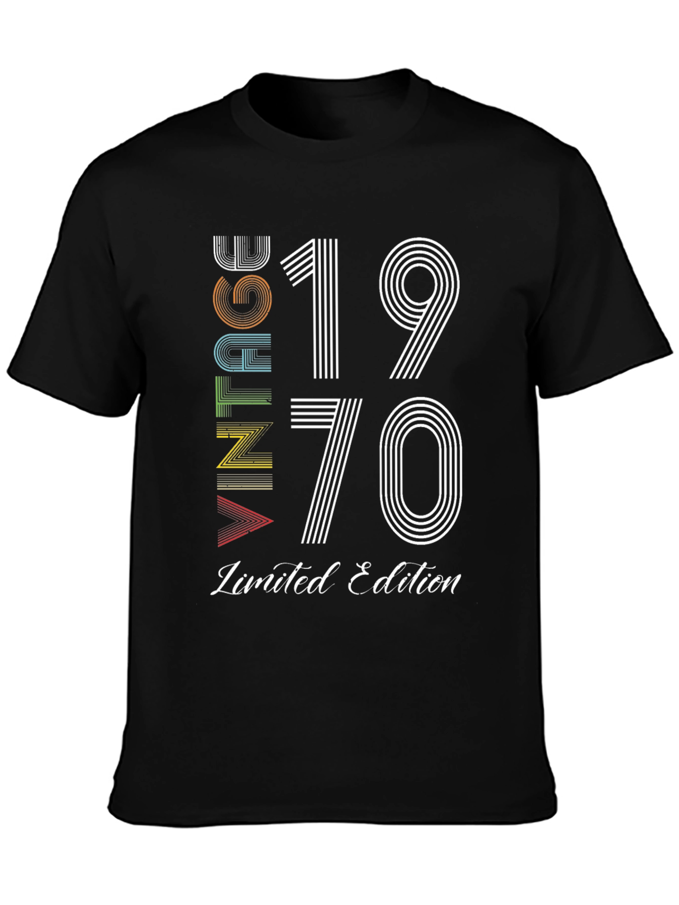 Black Vintage 1970 Limited Edition Graphic T-Shirt view 3