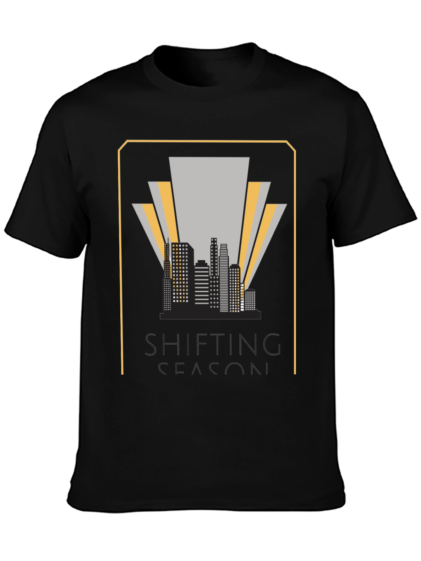 Black Shifting Season Graphic Tee - Urban Style view 3