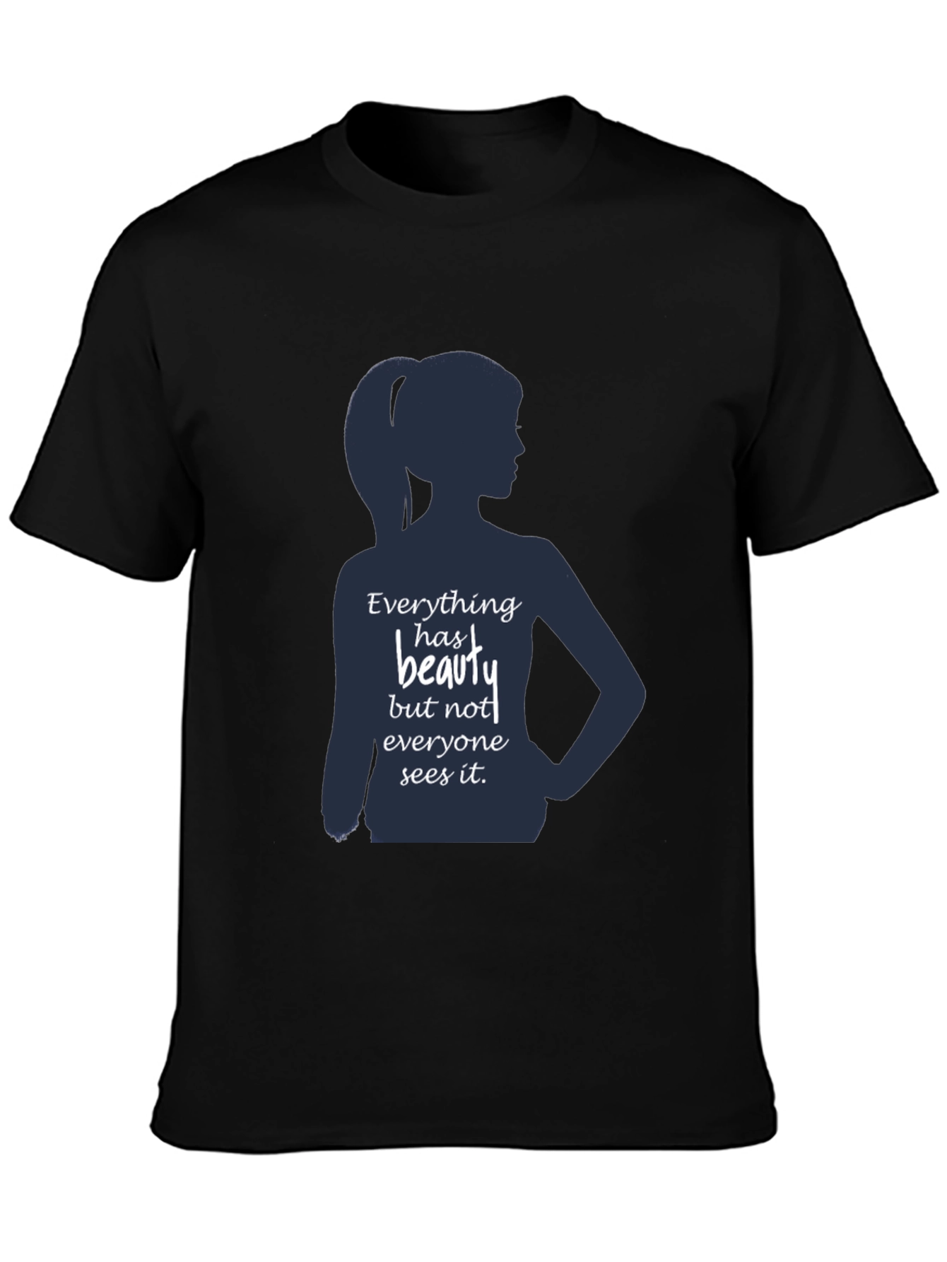 Black Beauty Silhouette Graphic T-Shirt - Inspirational Design view 3