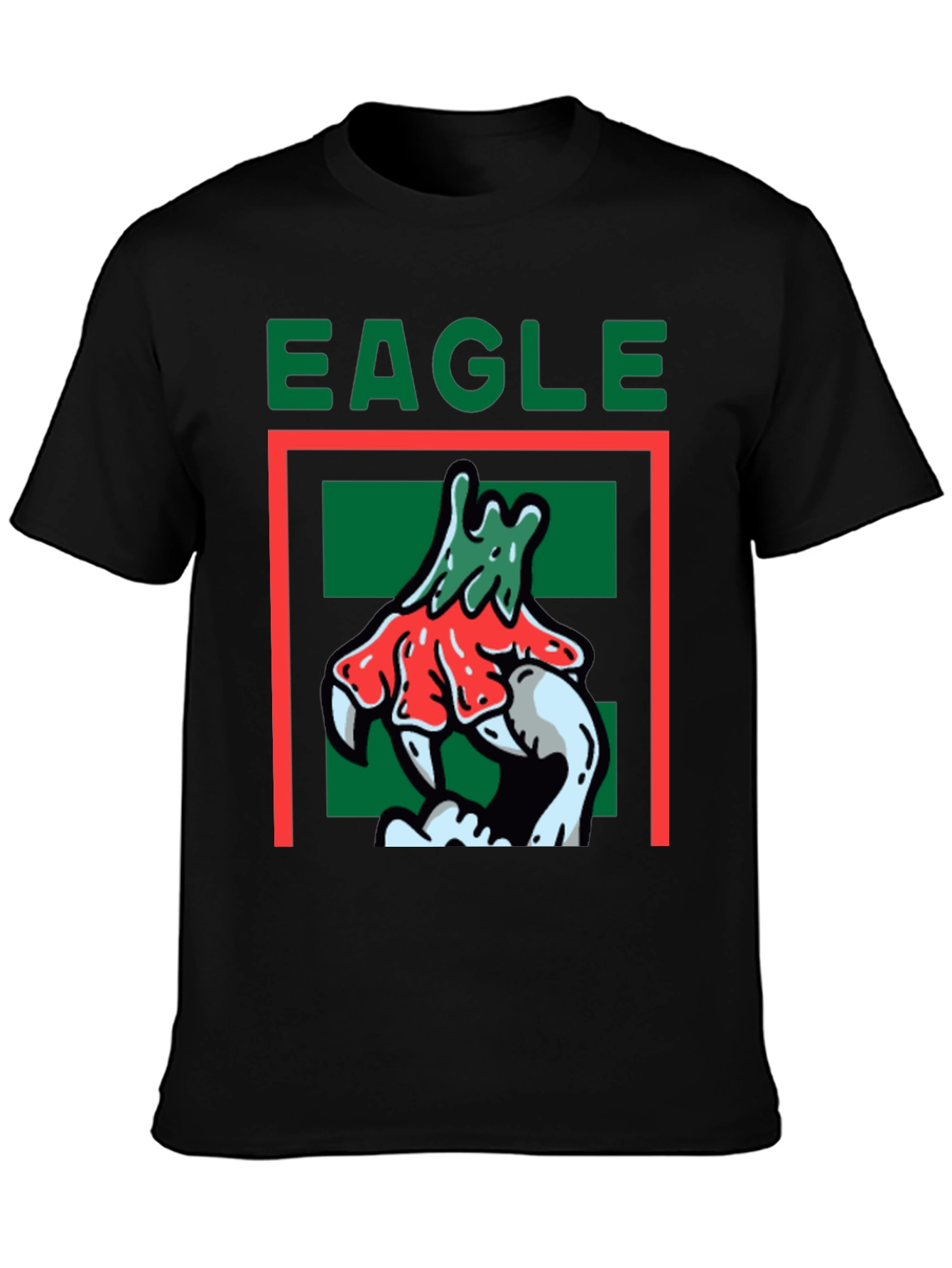 Black Eagle Graphic Print Black T-Shirt view 3