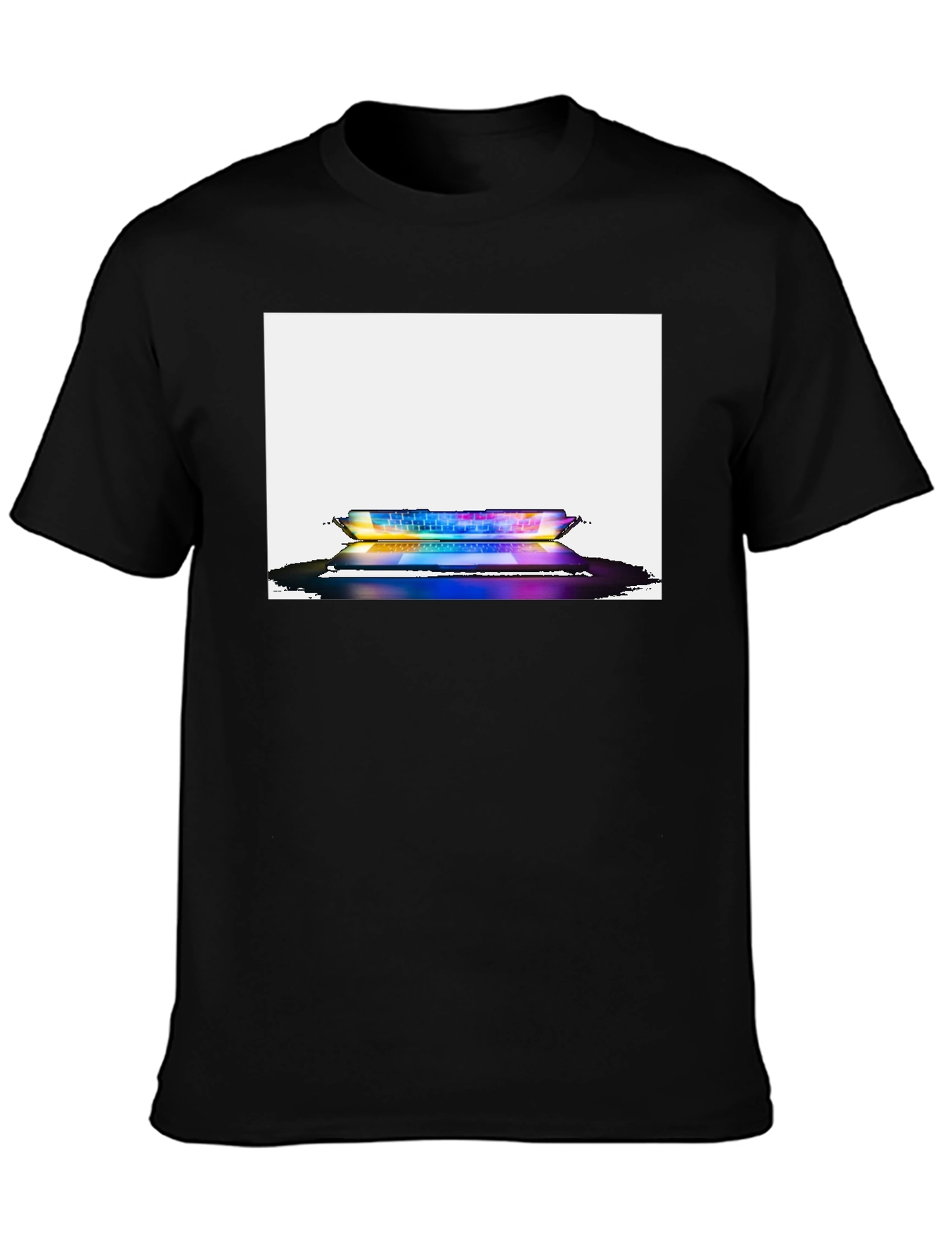 Black Cool Keyboard Graphic Tee view 3