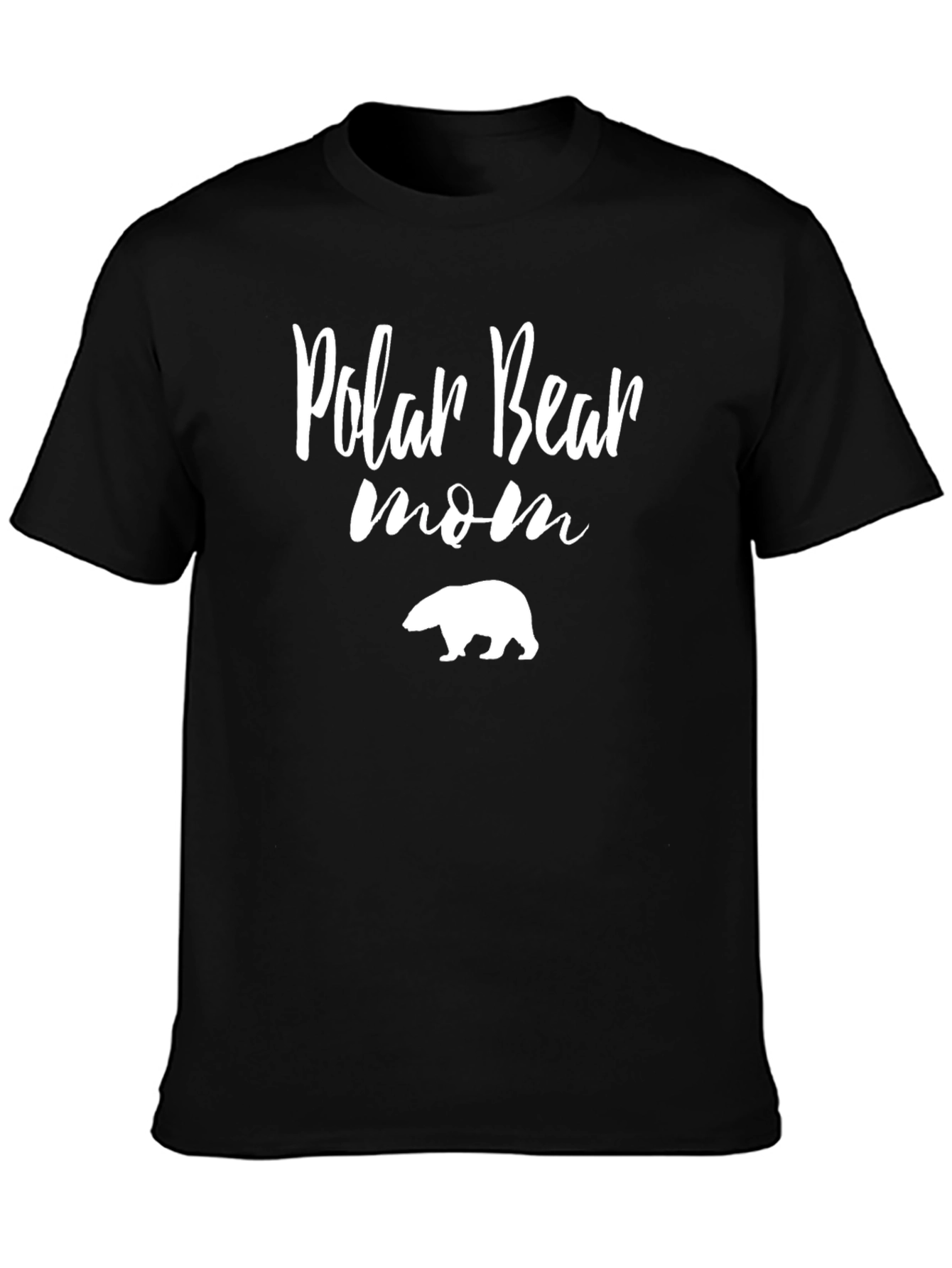 Black Polar Bear Mom T-Shirt - Cute Animal Lover Tee view 3