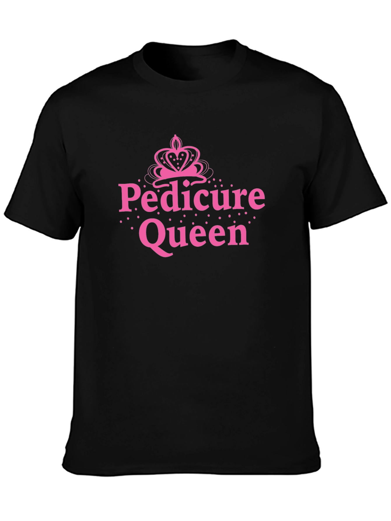 Black Pedicure Queen Black T-Shirt view 3