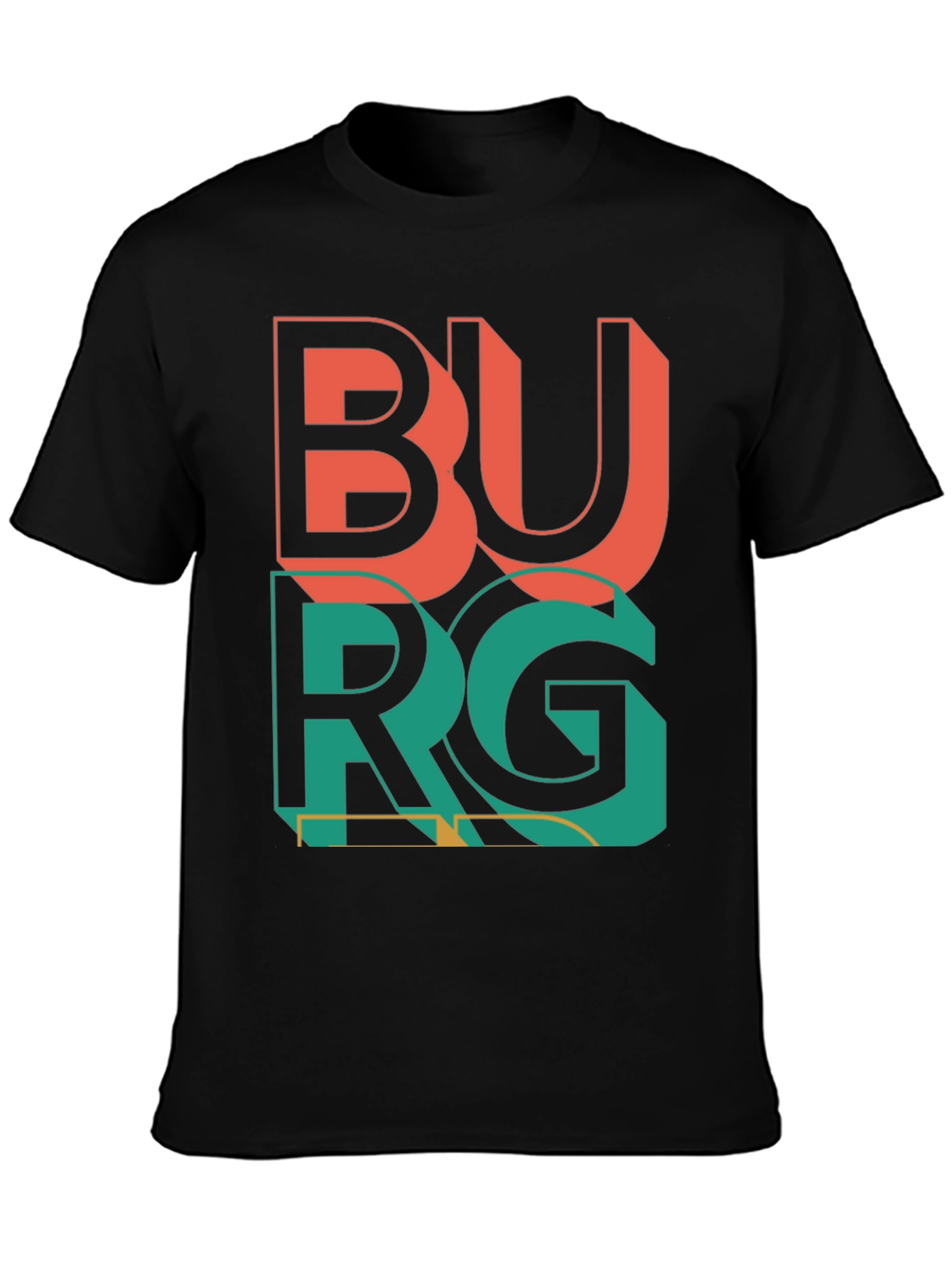 Black Burg Graphic Tee - Retro City Style view 3