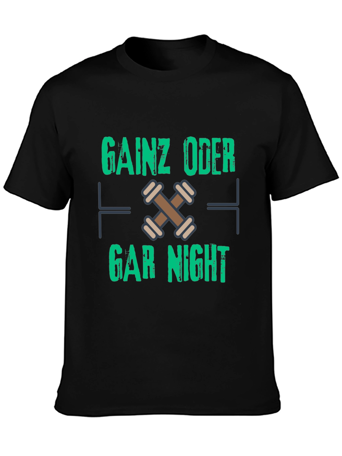 Black Gainz Oder Gar Nicht Black T-Shirt view 3